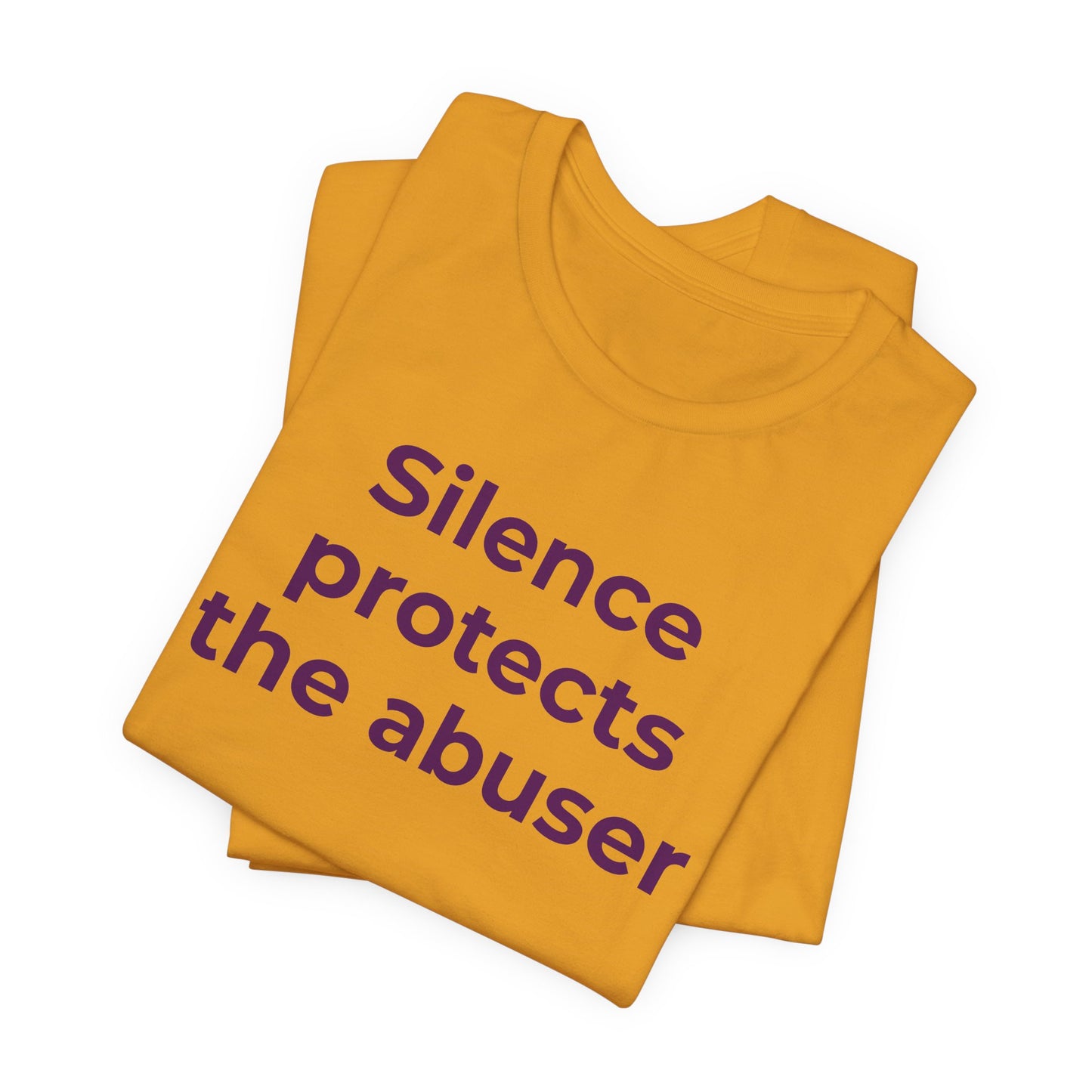 Domestic Violence Awareness T-Shirt - Silence Protects the Abuser - Wear What You Stand For Products