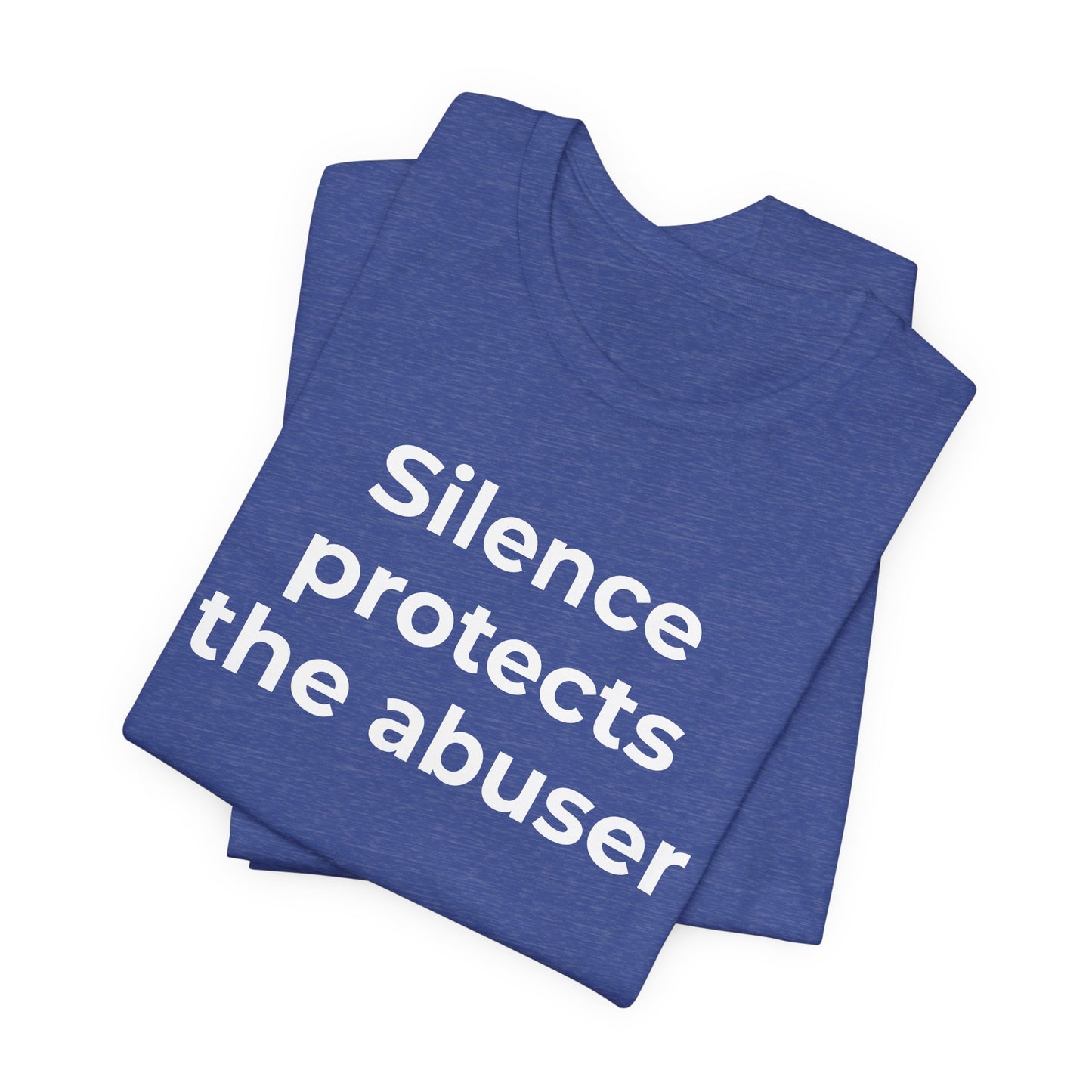 Domestic Violence Awareness T-Shirt - Silence Protects the Abuser - Wear What You Stand For Products