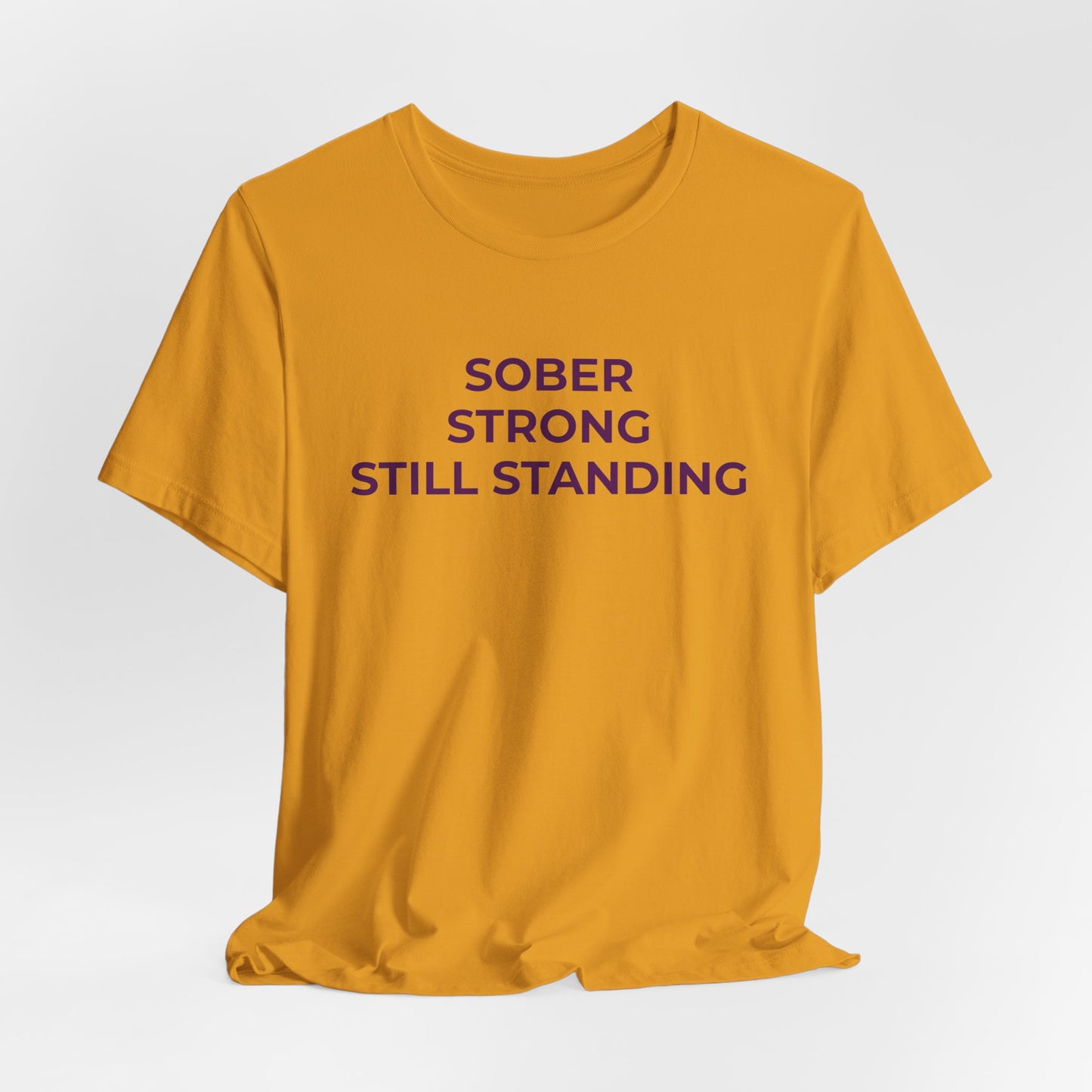 Addiction T-Shirt Sober Strong Still Standing - Wear What You Stand For Products
