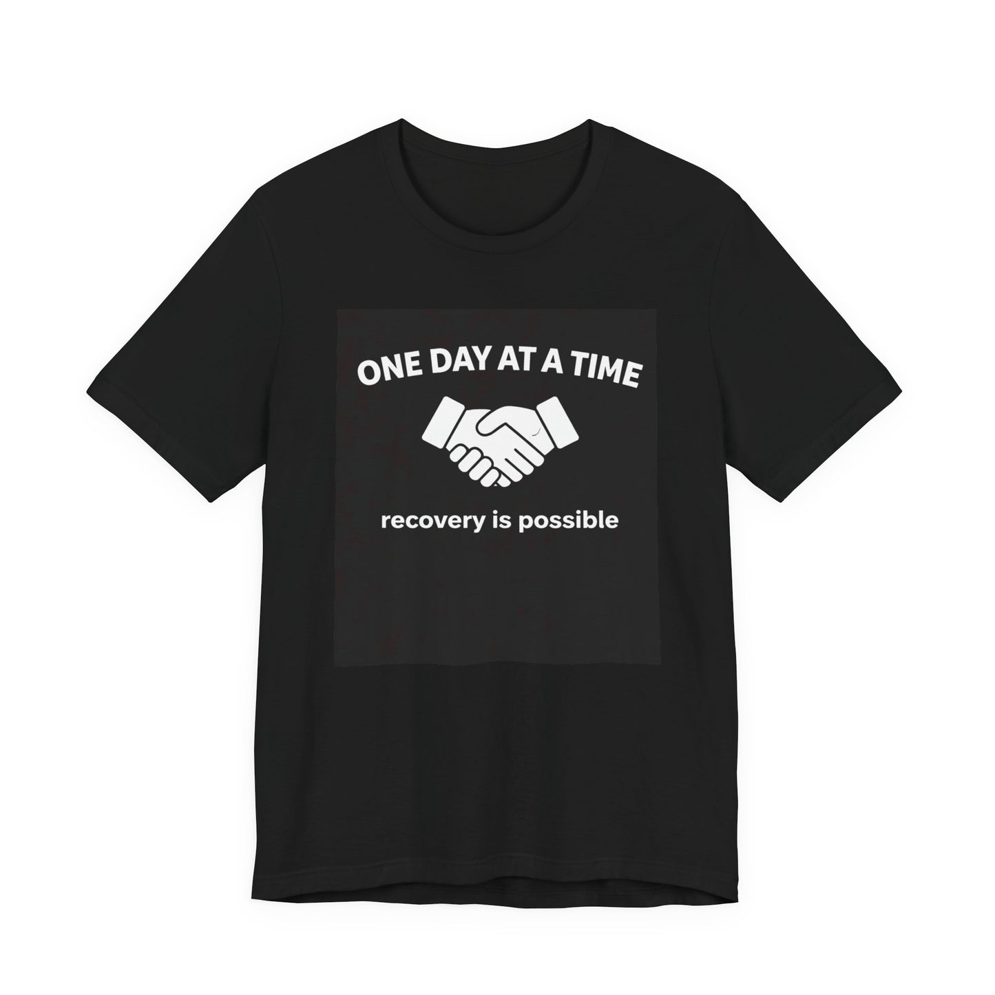Addiction T-Shirt - One Day at a Time with Diagram - Wear What You Stand For Products