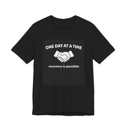 Addiction T-Shirt - One Day at a Time with Diagram - Wear What You Stand For Products