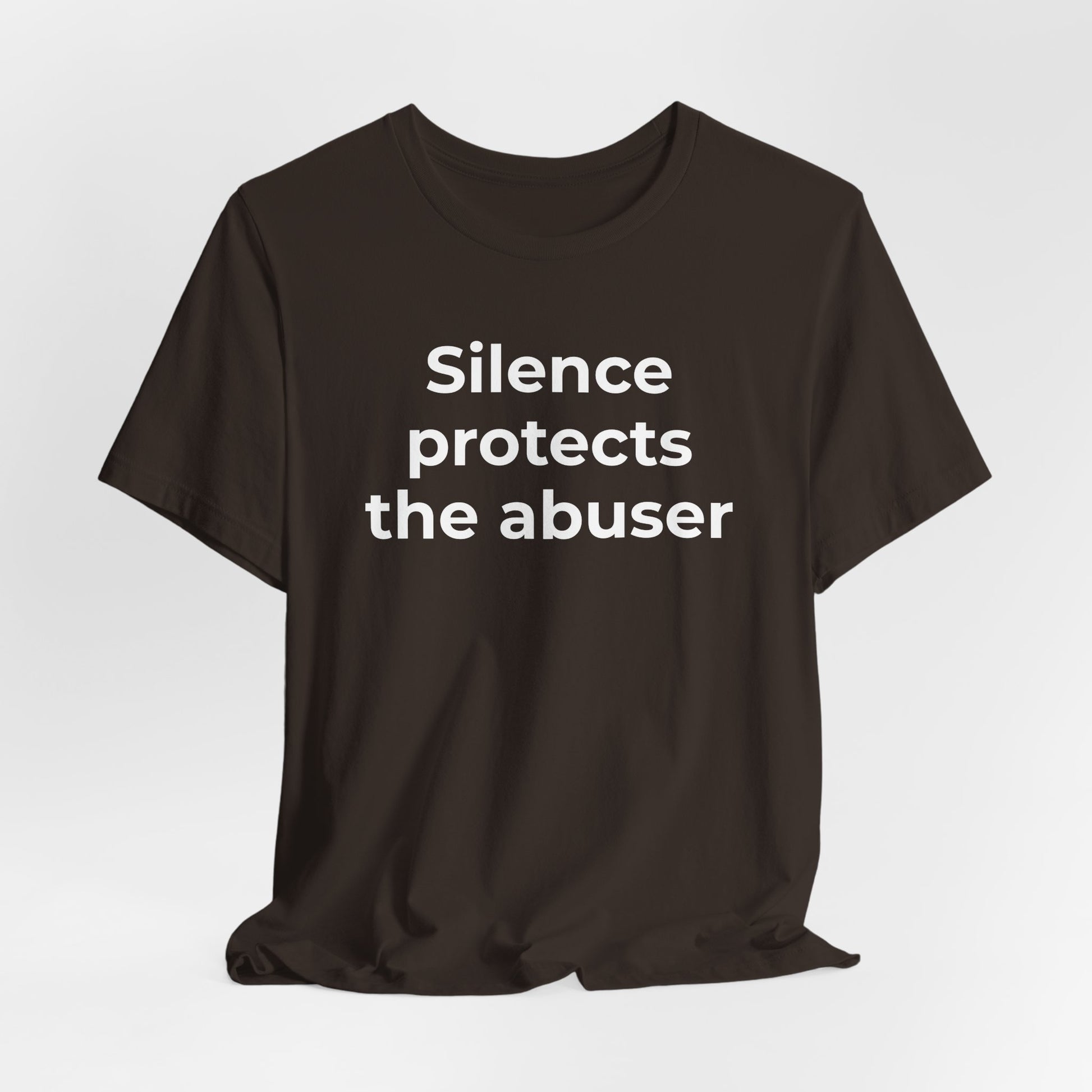 Domestic Violence Awareness T-Shirt - Silence Protects the Abuser - Wear What You Stand For Products