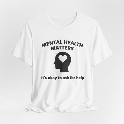 Mental Health T-Shirt - Mental Health Matters with Diagram - Wear What You Stand For Products