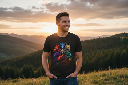 Fun Designs T-Shirt - Dragon Heads - Wear What You Stand For Products