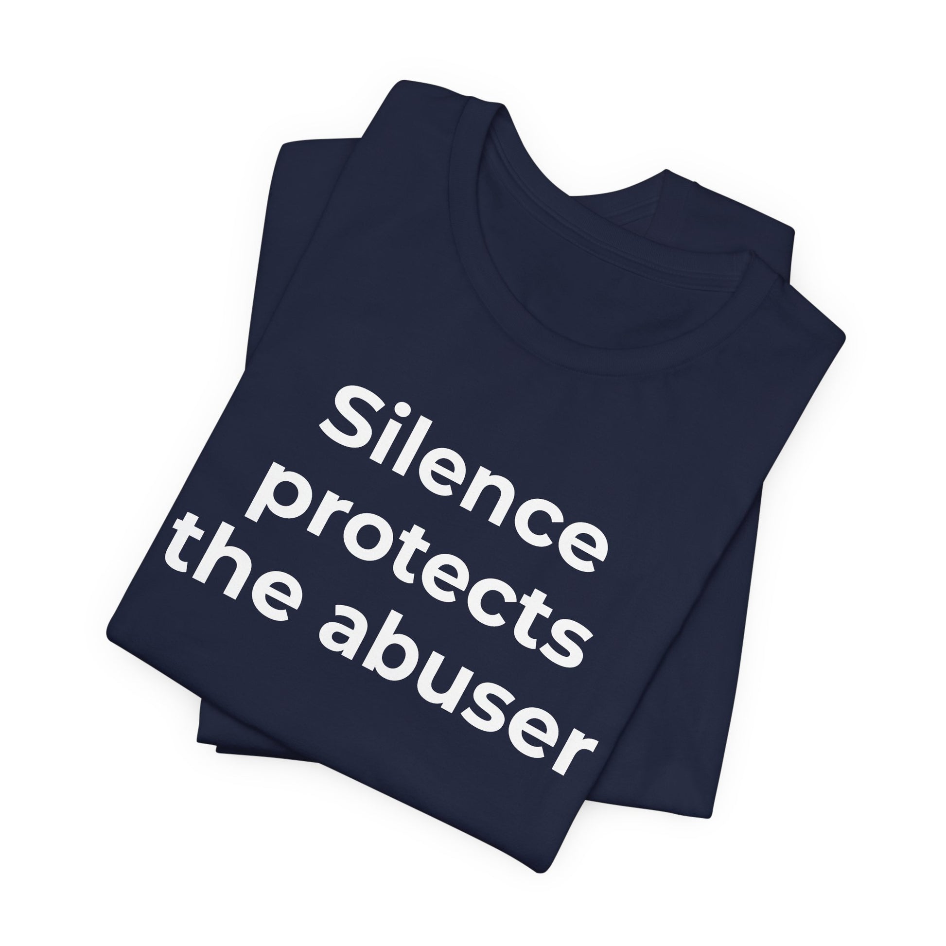 Domestic Violence Awareness T-Shirt - Silence Protects the Abuser - Wear What You Stand For Products