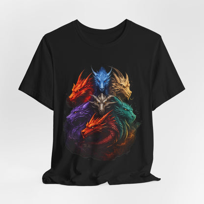 Fun Designs T-Shirt - Dragon Heads - Wear What You Stand For Products