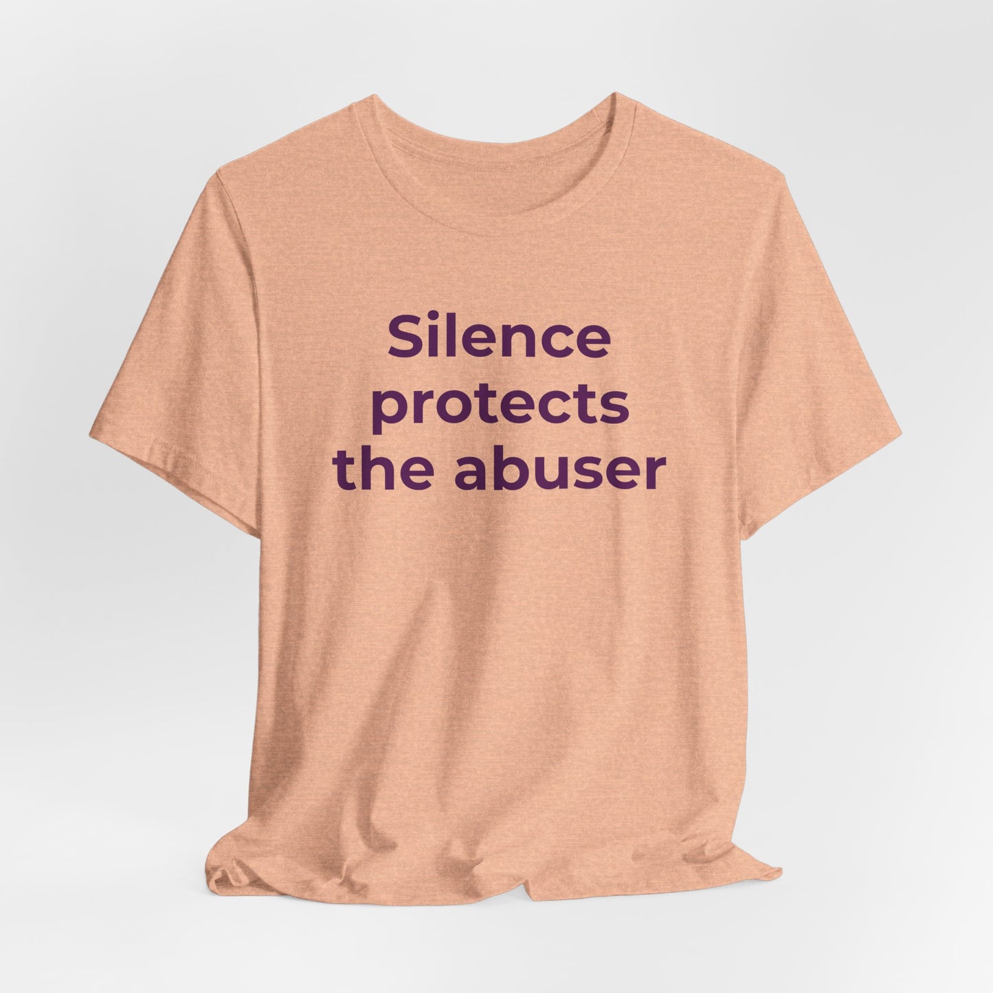 Domestic Violence Awareness T-Shirt - Silence Protects the Abuser - Wear What You Stand For Products