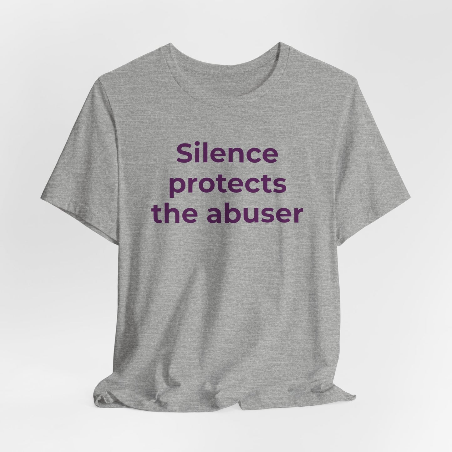 Domestic Violence Awareness T-Shirt - Silence Protects the Abuser - Wear What You Stand For Products