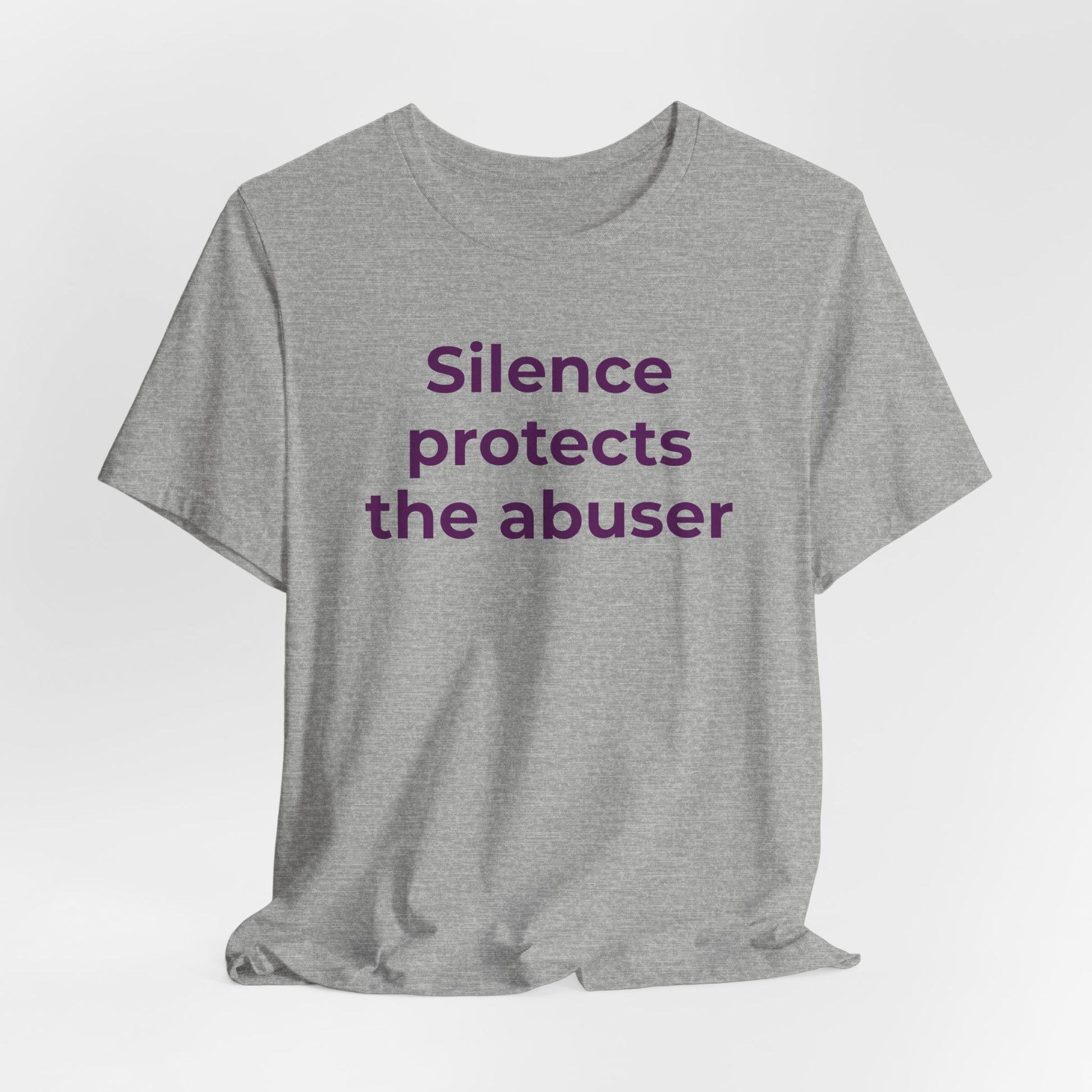Domestic Violence Awareness T-Shirt - Silence Protects the Abuser - Wear What You Stand For Products