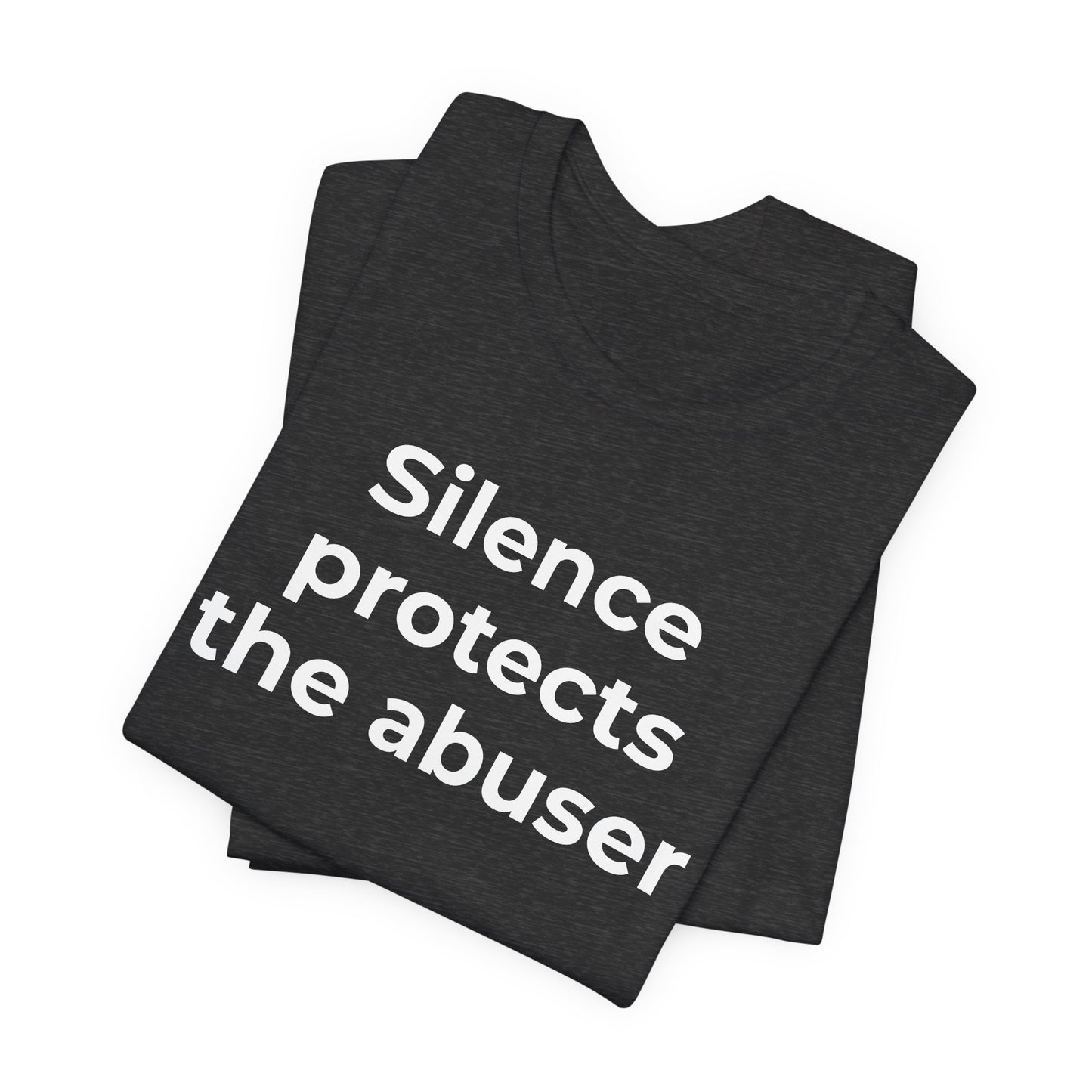 Domestic Violence Awareness T-Shirt - Silence Protects the Abuser - Wear What You Stand For Products