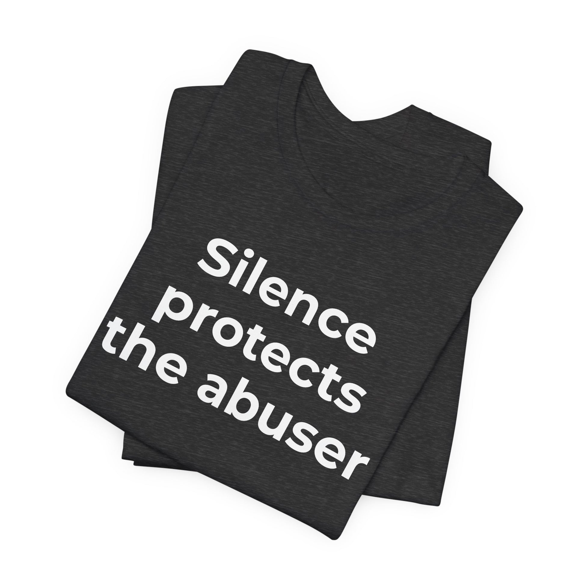 Domestic Violence Awareness T-Shirt - Silence Protects the Abuser - Wear What You Stand For Products