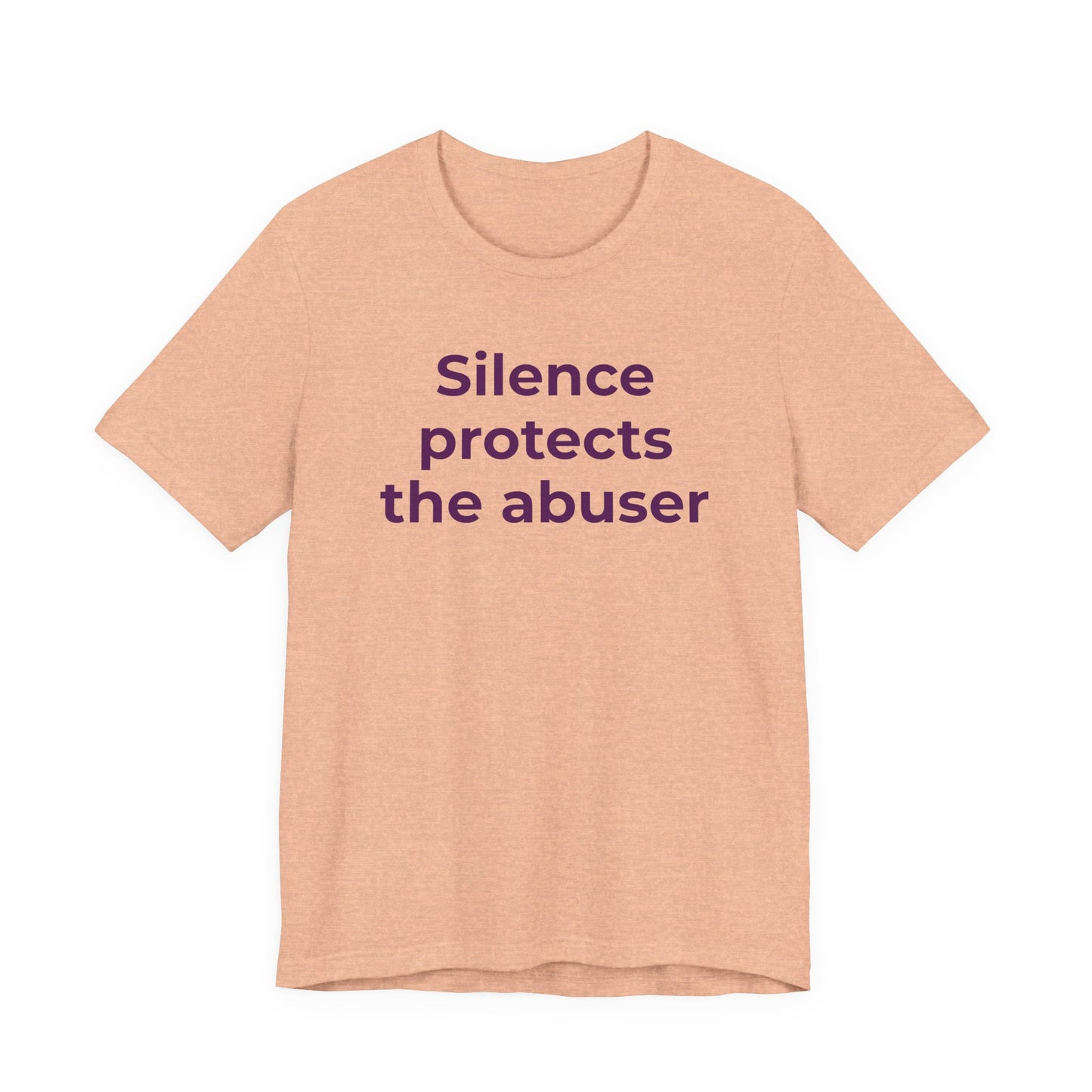 Domestic Violence Awareness T-Shirt - Silence Protects the Abuser - Wear What You Stand For Products
