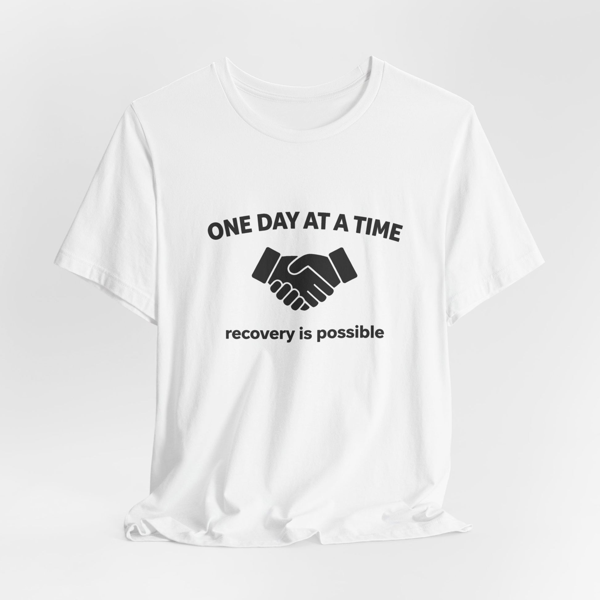 Addiction T-Shirt - One Day at a Time with Diagram - Wear What You Stand For Products