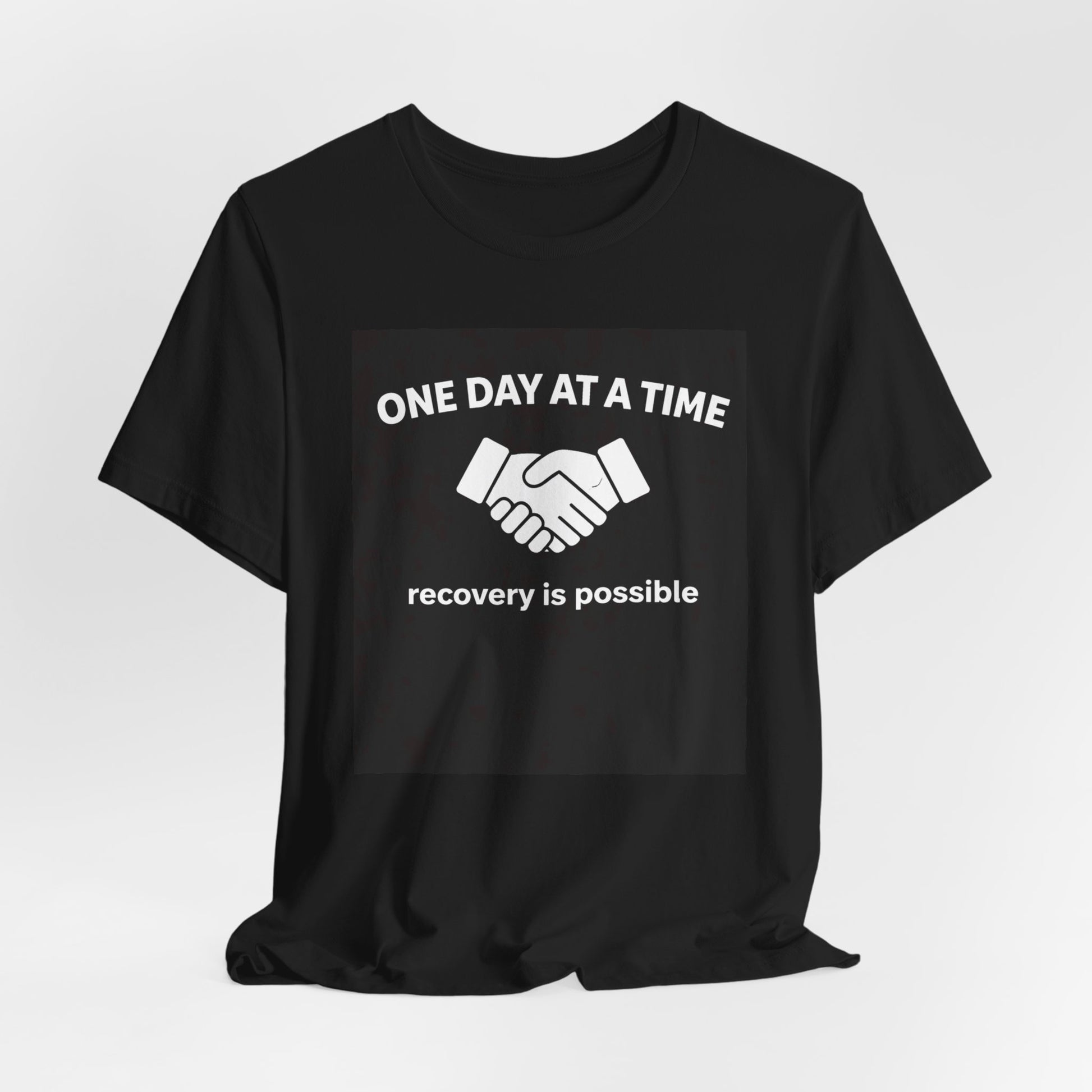 Addiction T-Shirt - One Day at a Time with Diagram - Wear What You Stand For Products