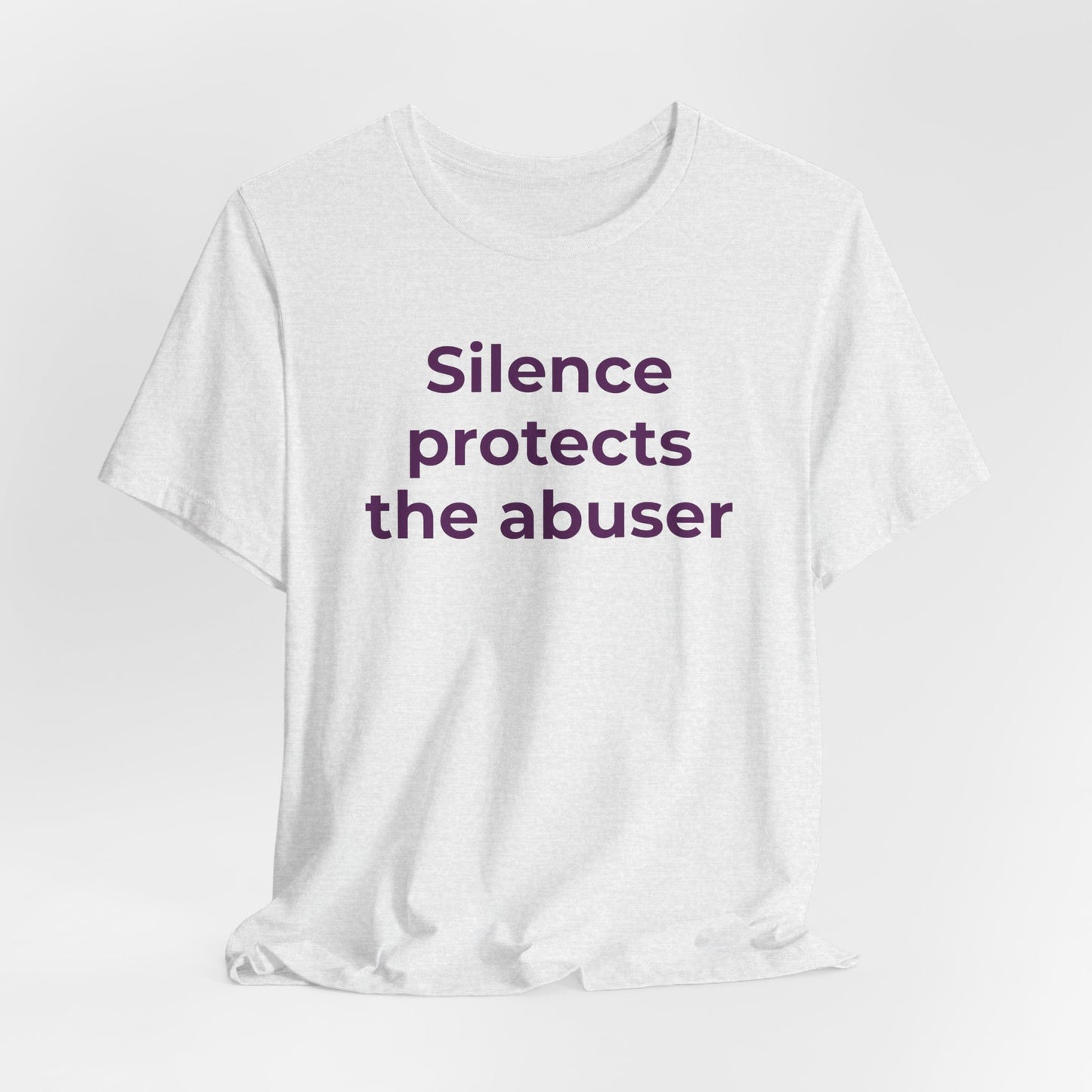 Domestic Violence Awareness T-Shirt - Silence Protects the Abuser - Wear What You Stand For Products