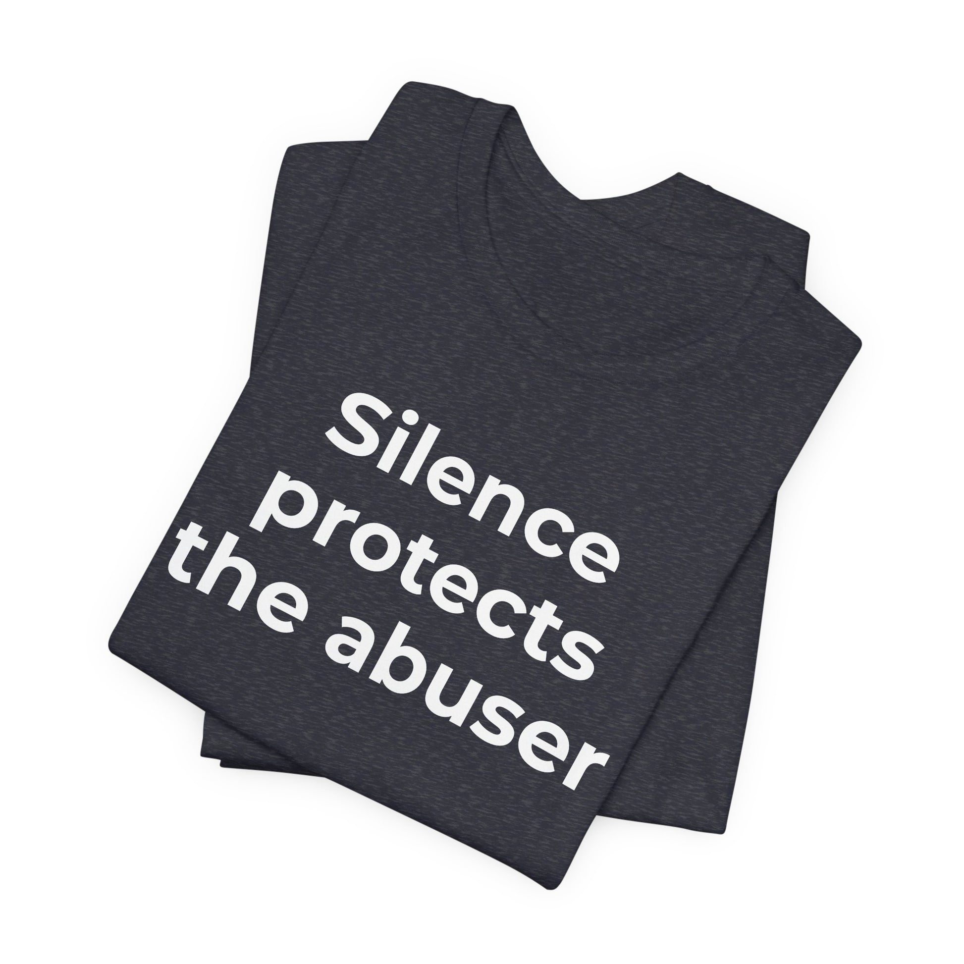 Domestic Violence Awareness T-Shirt - Silence Protects the Abuser - Wear What You Stand For Products