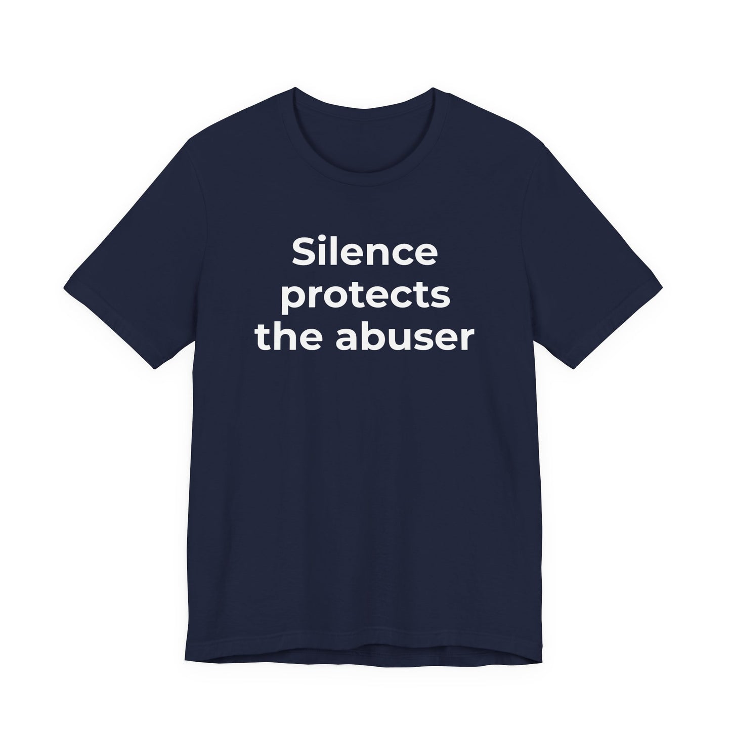 Domestic Violence Awareness T-Shirt - Silence Protects the Abuser - Wear What You Stand For Products