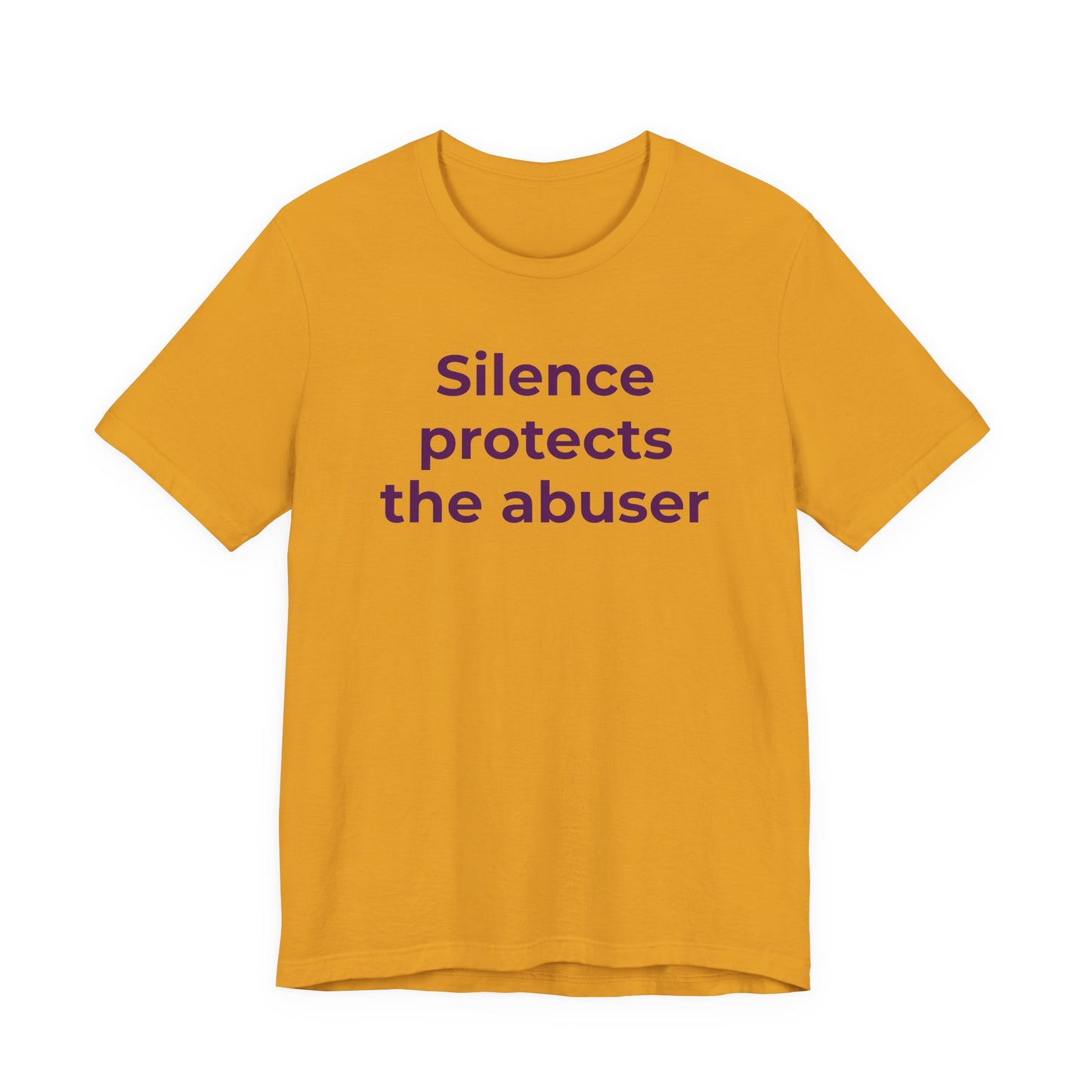 Domestic Violence Awareness T-Shirt - Silence Protects the Abuser - Wear What You Stand For Products