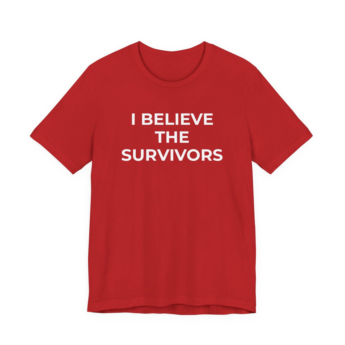 Domestic Violence T-Shirt - I Believe the Survivors - Wear What You Stand For Products