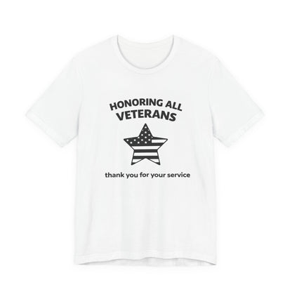 Veterans T-Shirt - Honoring All Veterans with Diagram - Wear What You Stand For Products