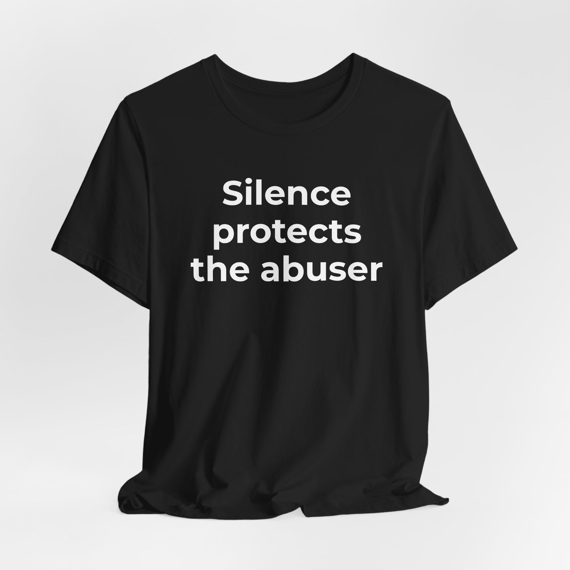 Domestic Violence Awareness T-Shirt - Silence Protects the Abuser - Wear What You Stand For Products