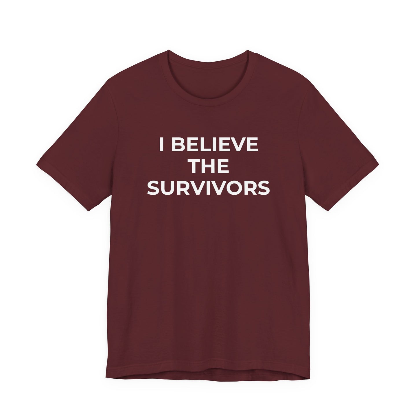 Domestic Violence T-Shirt - I Believe the Survivors - Wear What You Stand For Products