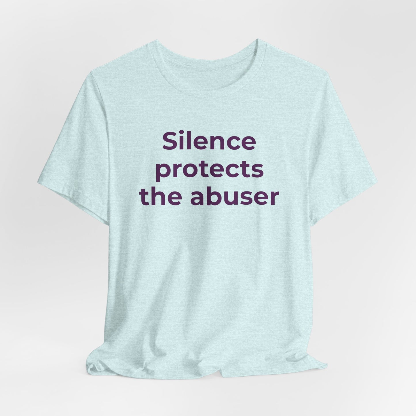 Domestic Violence Awareness T-Shirt - Silence Protects the Abuser - Wear What You Stand For Products