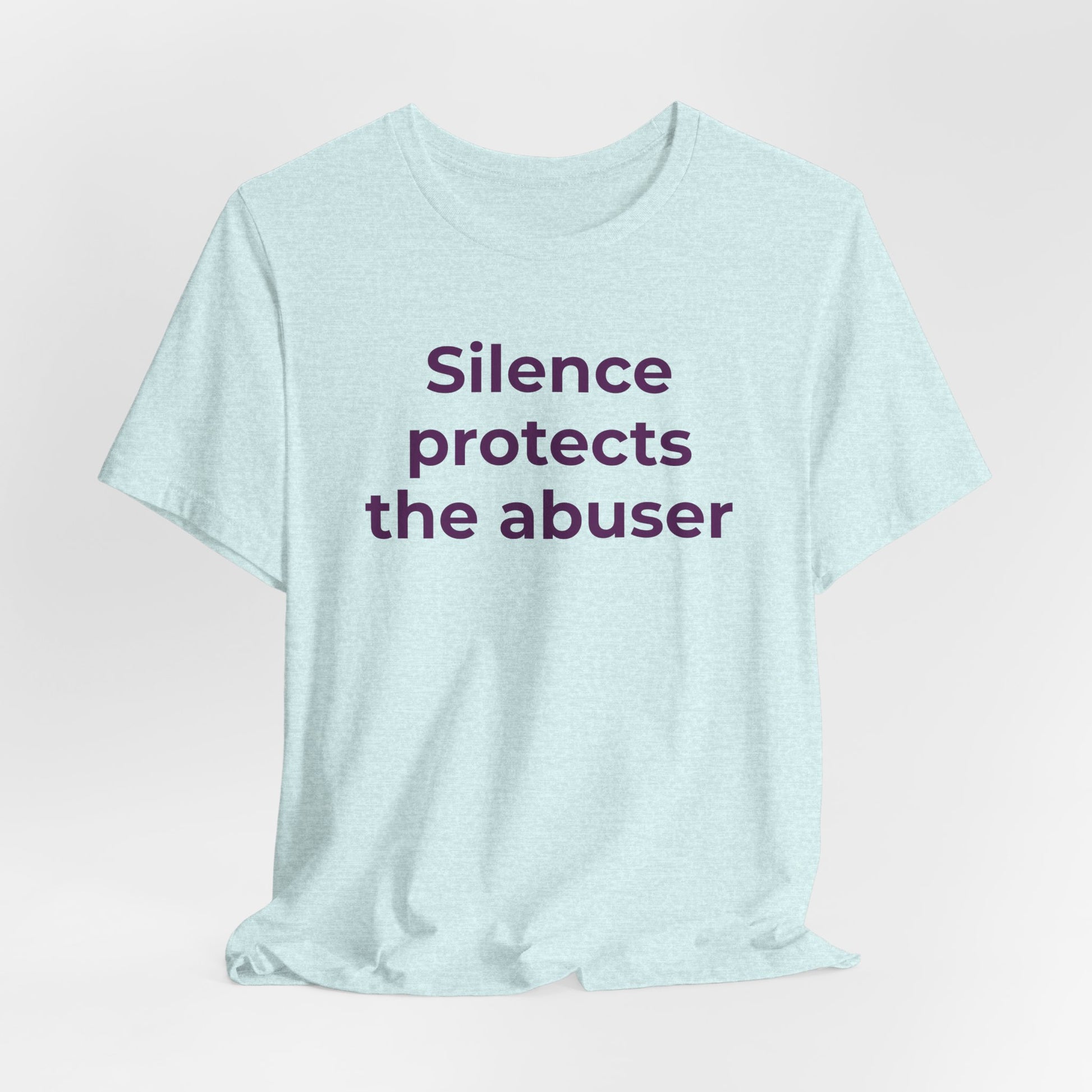 Domestic Violence Awareness T-Shirt - Silence Protects the Abuser - Wear What You Stand For Products