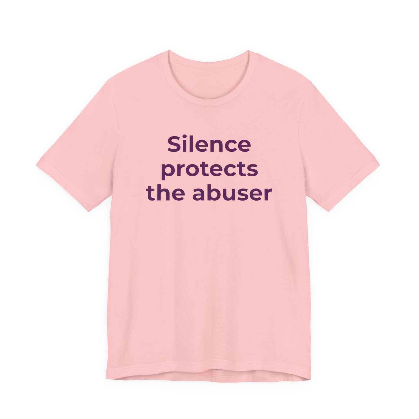 Domestic Violence Awareness T-Shirt - Silence Protects the Abuser - Wear What You Stand For Products