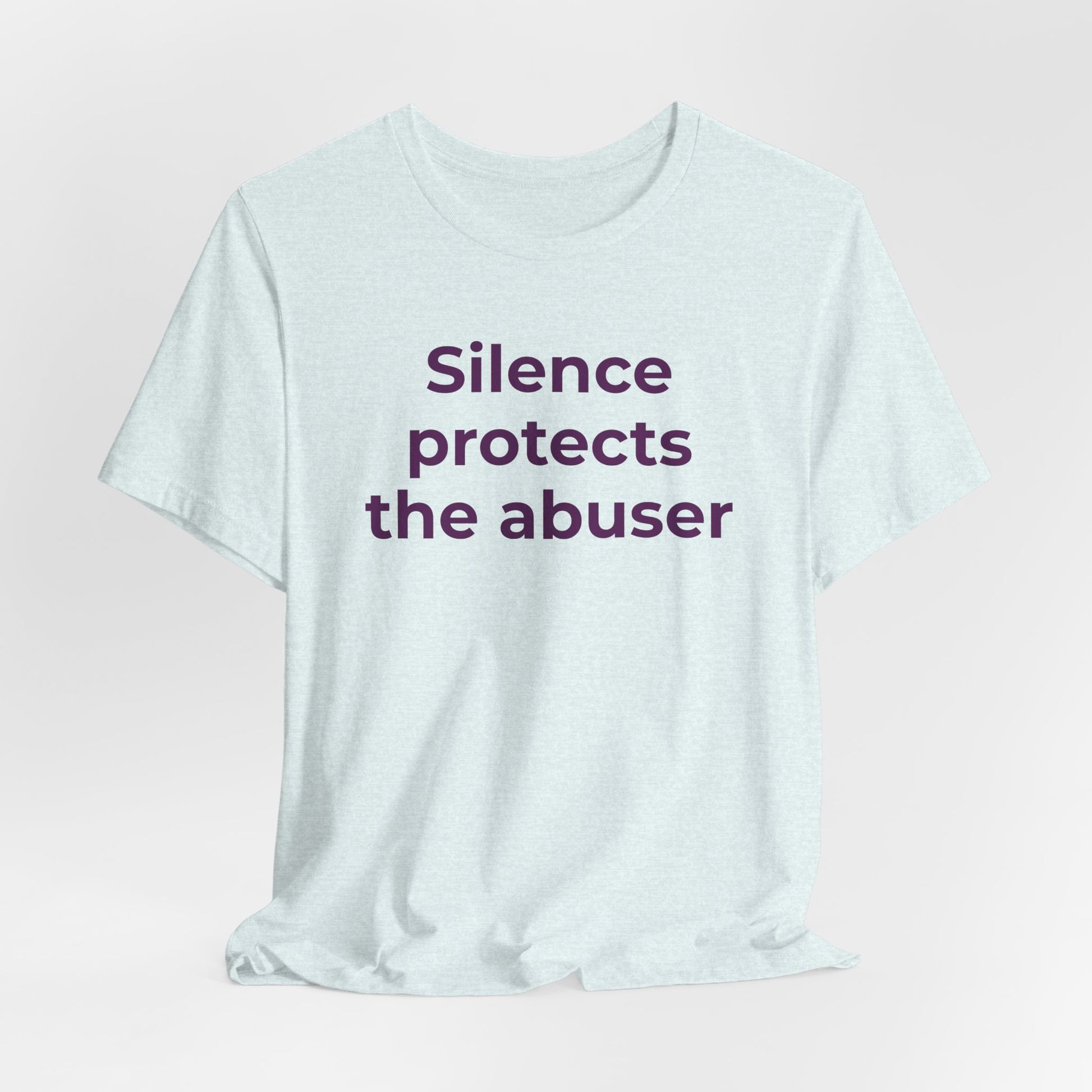 Domestic Violence Awareness T-Shirt - Silence Protects the Abuser - Wear What You Stand For Products