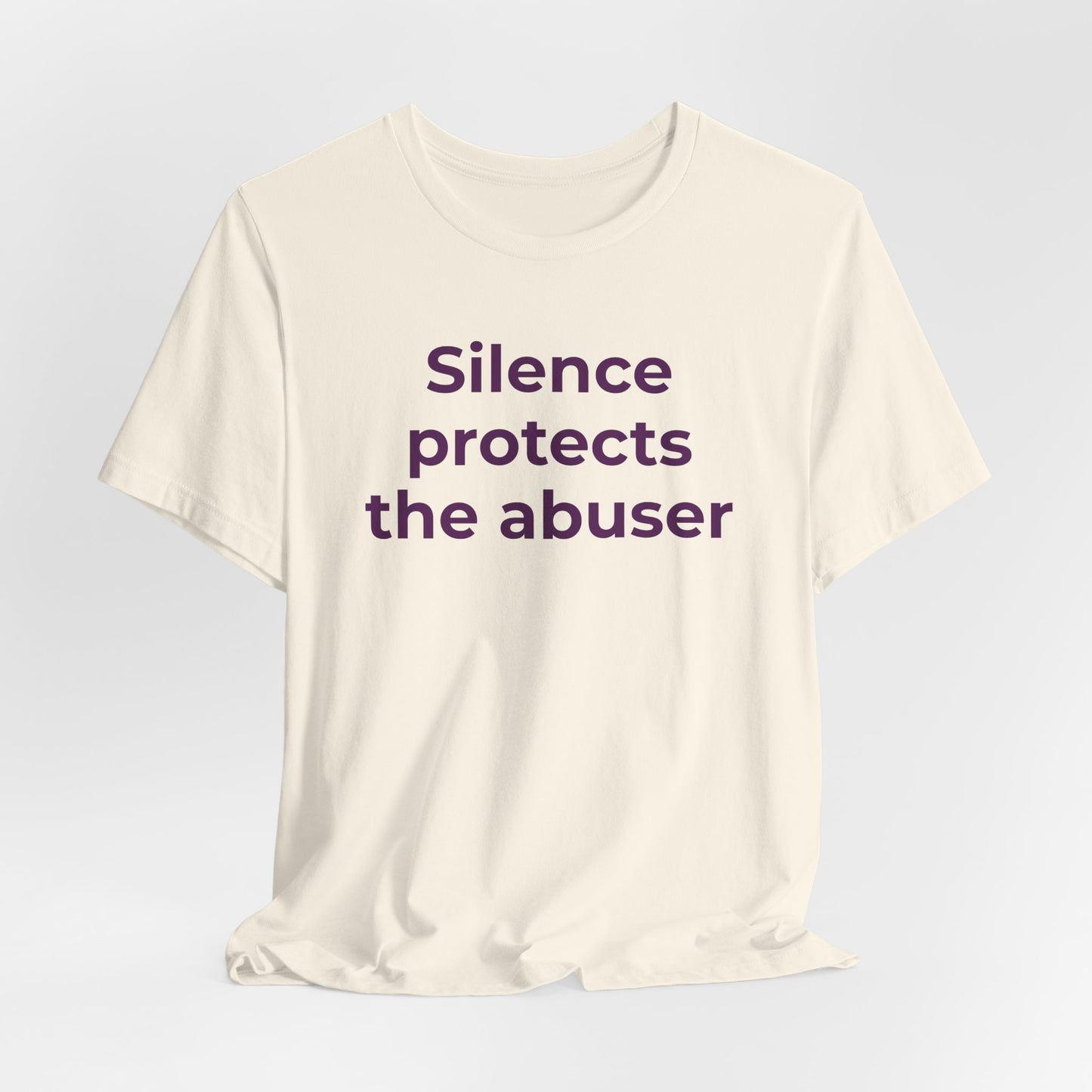 Domestic Violence Awareness T-Shirt - Silence Protects the Abuser - Wear What You Stand For Products