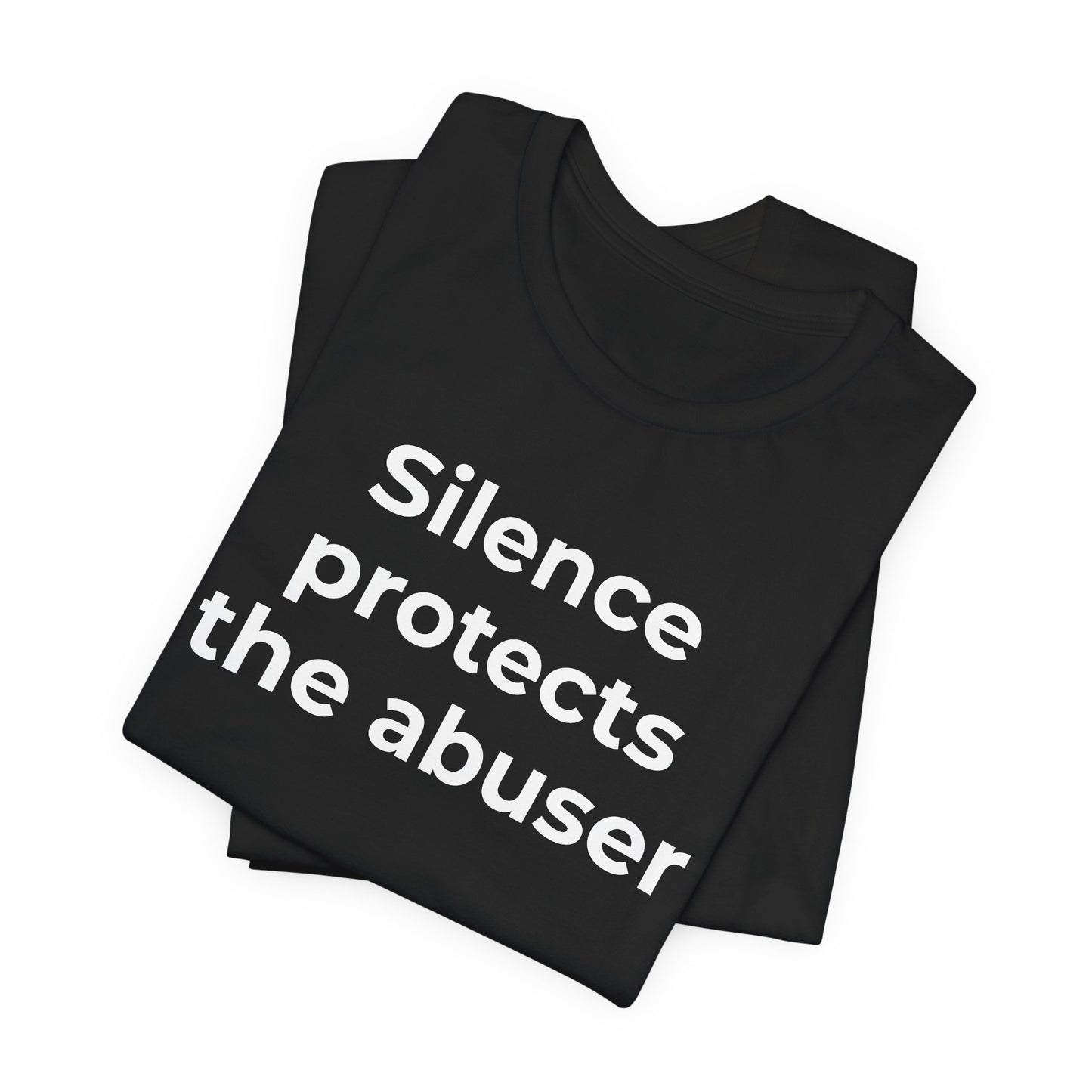 Domestic Violence Awareness T-Shirt - Silence Protects the Abuser - Wear What You Stand For Products