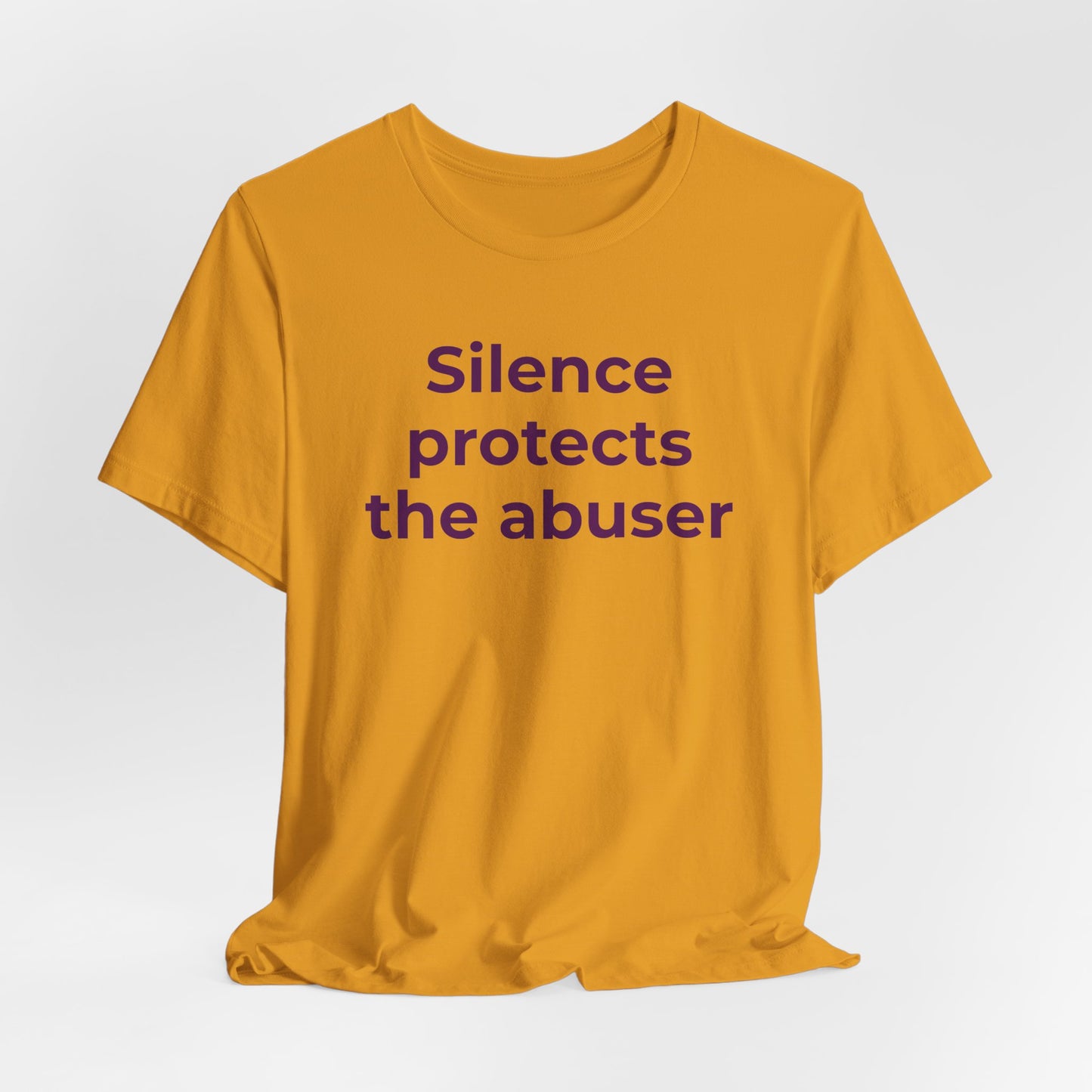 Domestic Violence Awareness T-Shirt - Silence Protects the Abuser - Wear What You Stand For Products