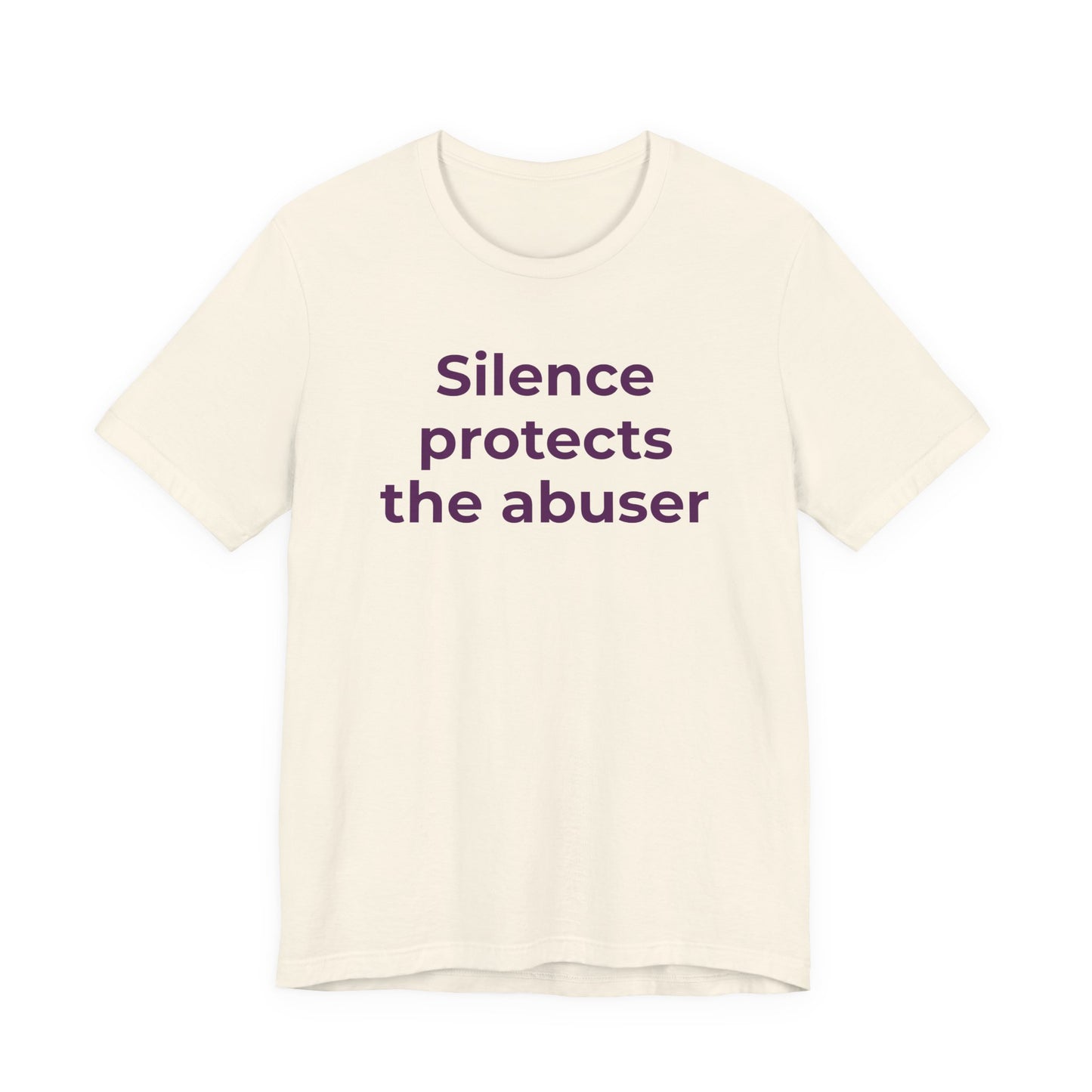 Domestic Violence Awareness T-Shirt - Silence Protects the Abuser - Wear What You Stand For Products