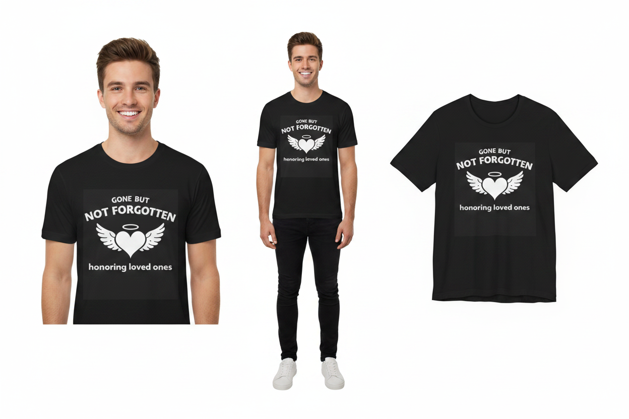 Gone but not forgotten black t-shirt 