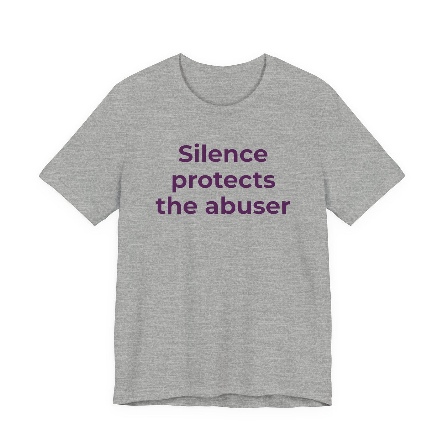 Domestic Violence Awareness T-Shirt - Silence Protects the Abuser - Wear What You Stand For Products