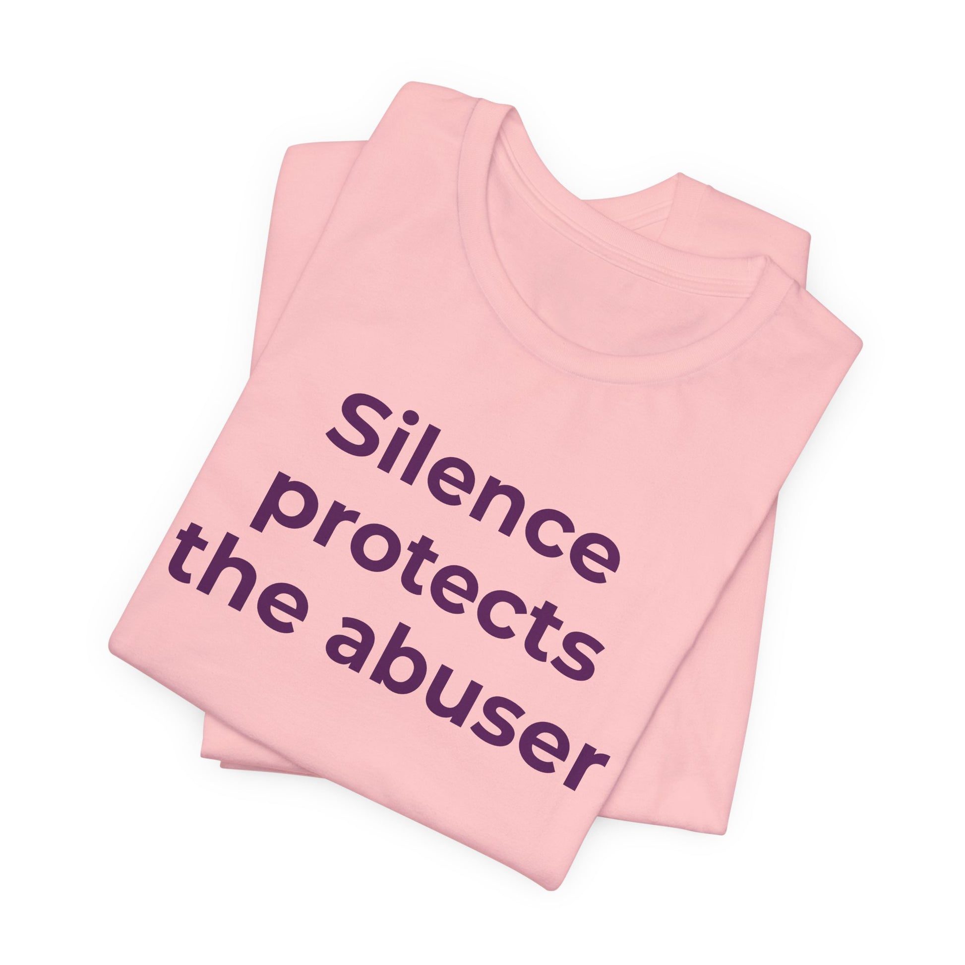 Domestic Violence Awareness T-Shirt - Silence Protects the Abuser - Wear What You Stand For Products