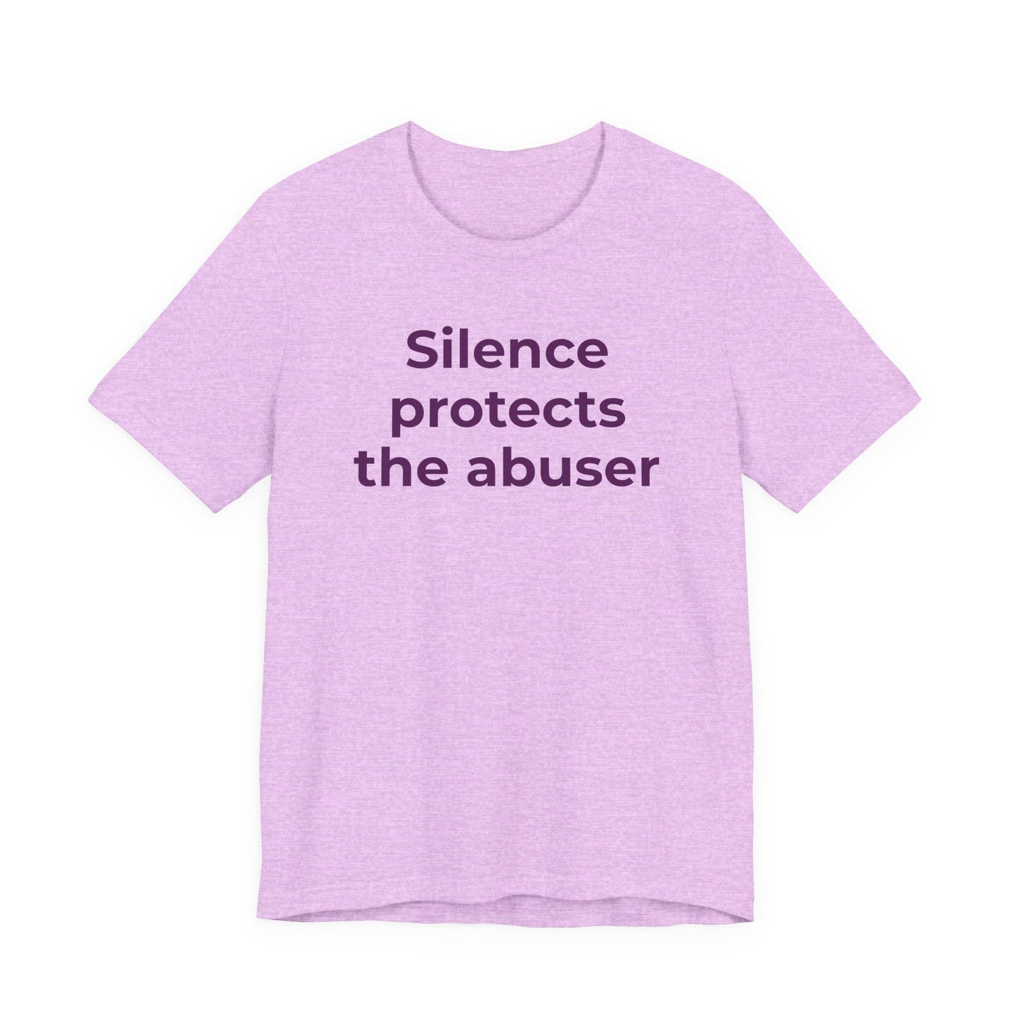 Domestic Violence Awareness T-Shirt - Silence Protects the Abuser - Wear What You Stand For Products