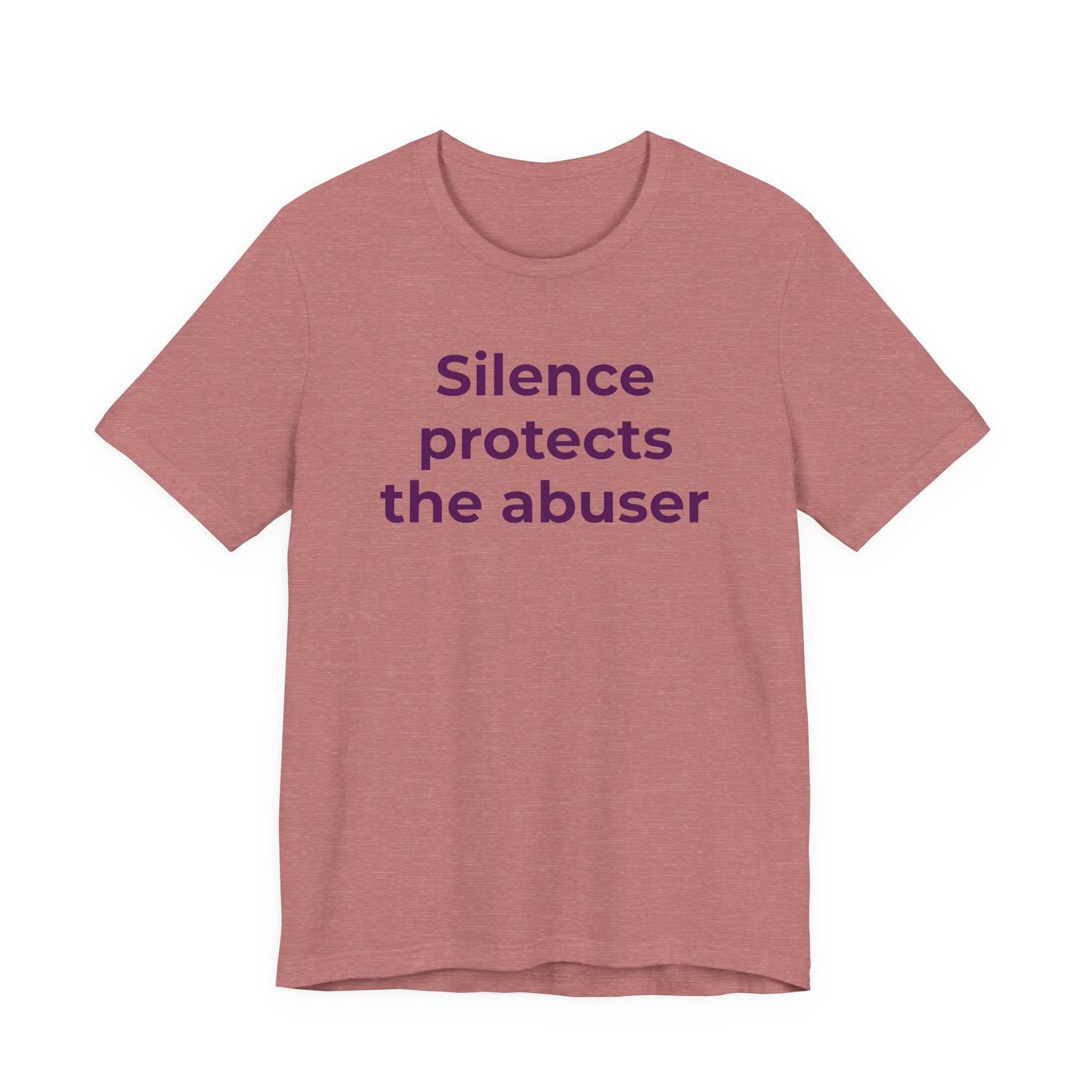 Domestic Violence Awareness T-Shirt - Silence Protects the Abuser - Wear What You Stand For Products
