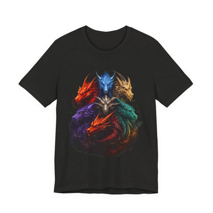 Fun Designs T-Shirt - Dragon Heads - Wear What You Stand For Products