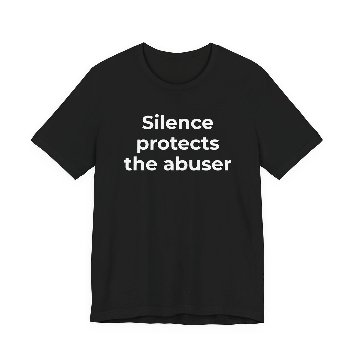 Domestic Violence Awareness T-Shirt - Silence Protects the Abuser - Wear What You Stand For Products