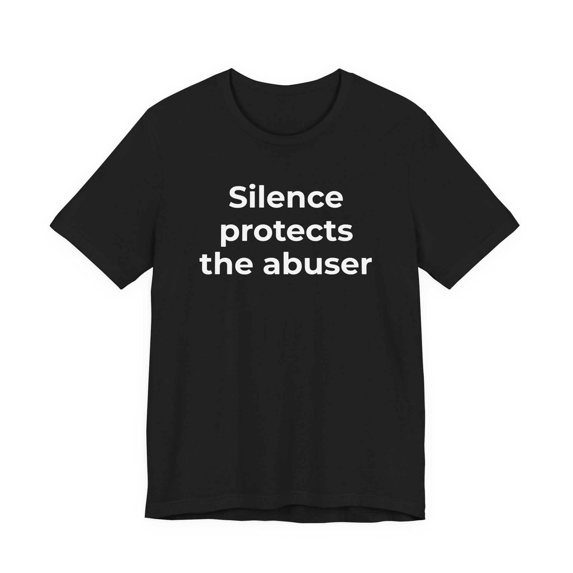 Domestic Violence Awareness T-Shirt - Silence Protects the Abuser - Wear What You Stand For Products