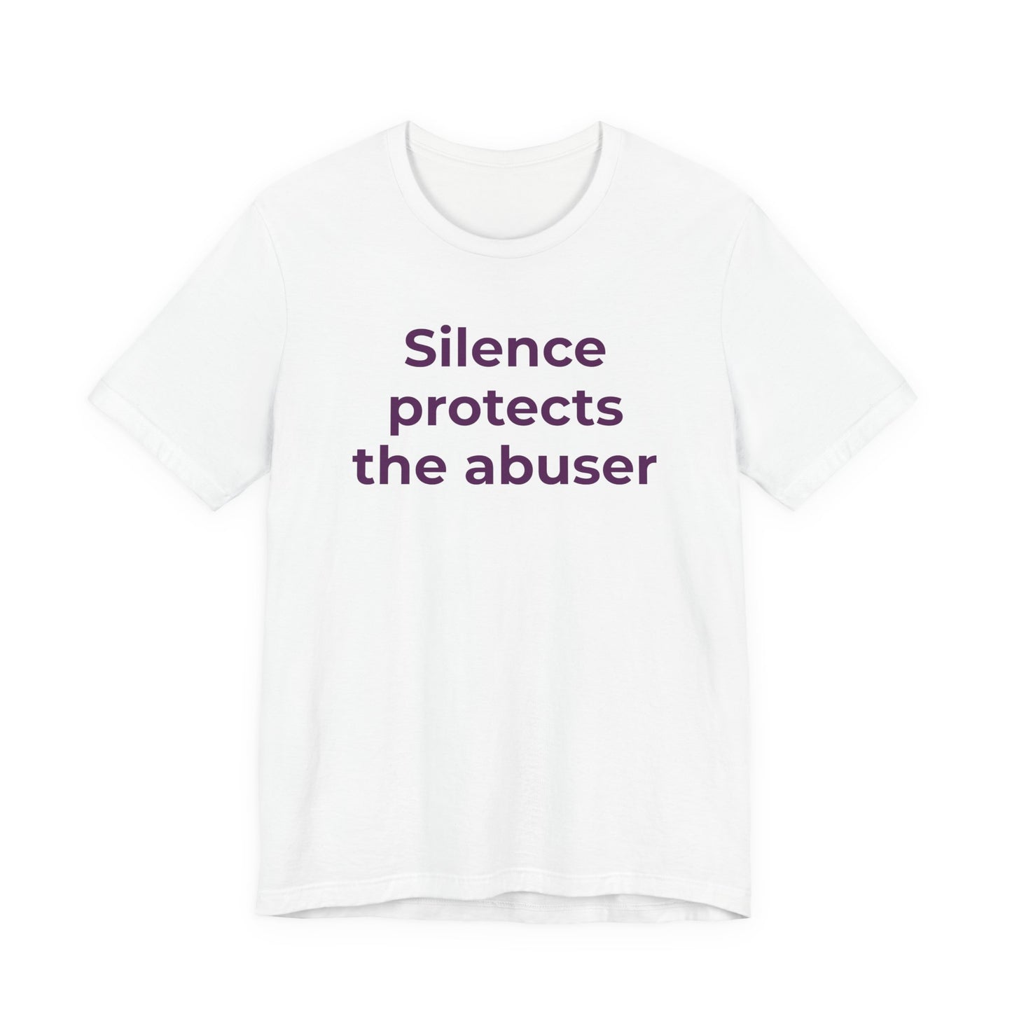 Domestic Violence Awareness T-Shirt - Silence Protects the Abuser - Wear What You Stand For Products