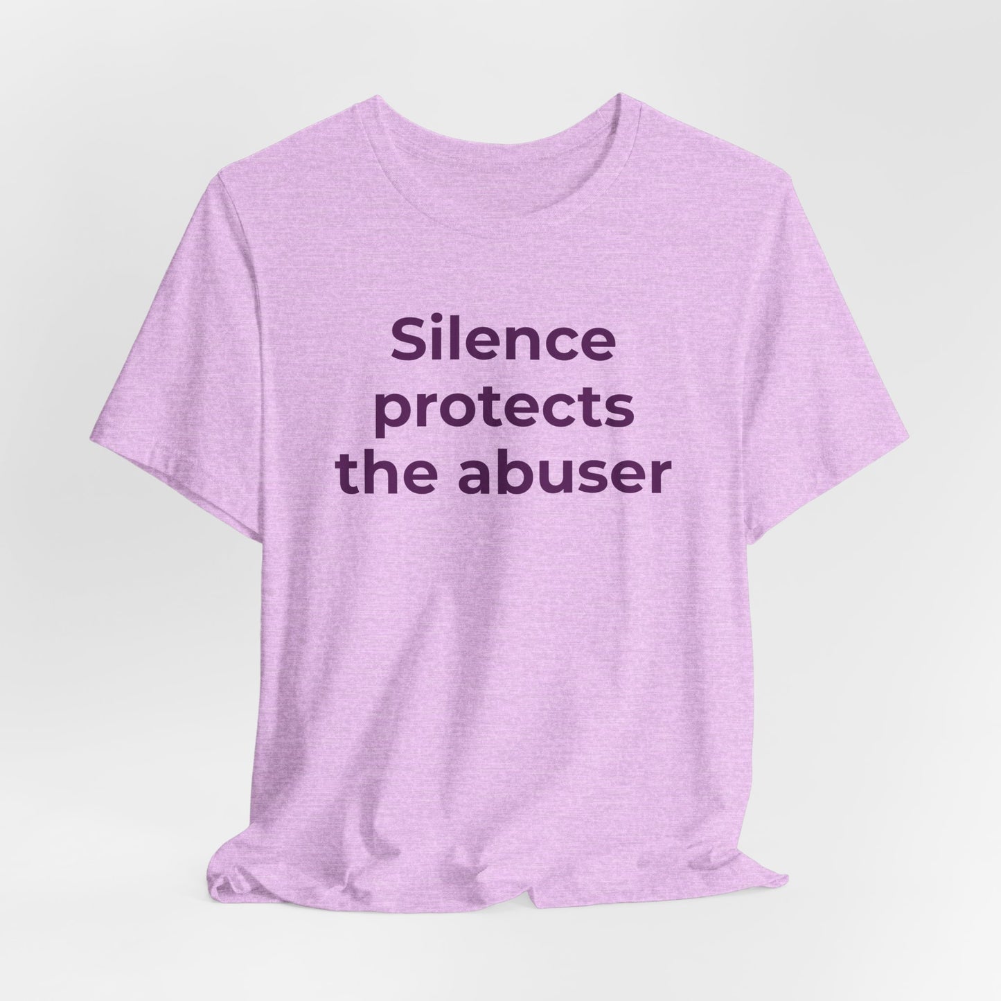 Domestic Violence Awareness T-Shirt - Silence Protects the Abuser - Wear What You Stand For Products