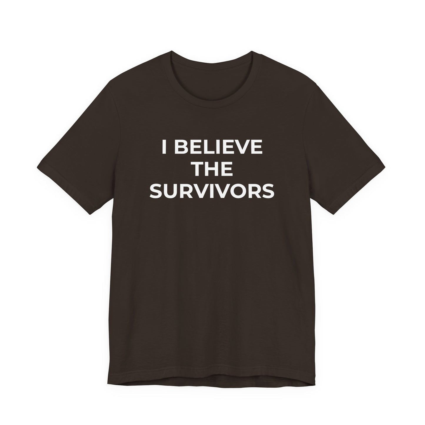 Domestic Violence T-Shirt - I Believe the Survivors - Wear What You Stand For Products