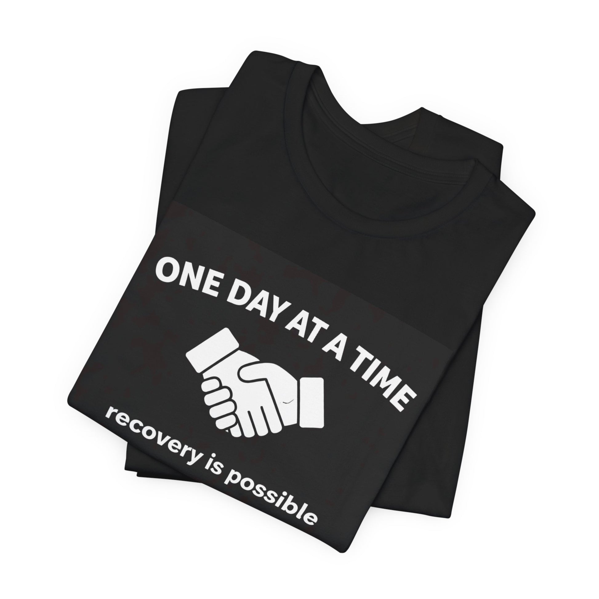 Addiction T-Shirt - One Day at a Time with Diagram - Wear What You Stand For Products