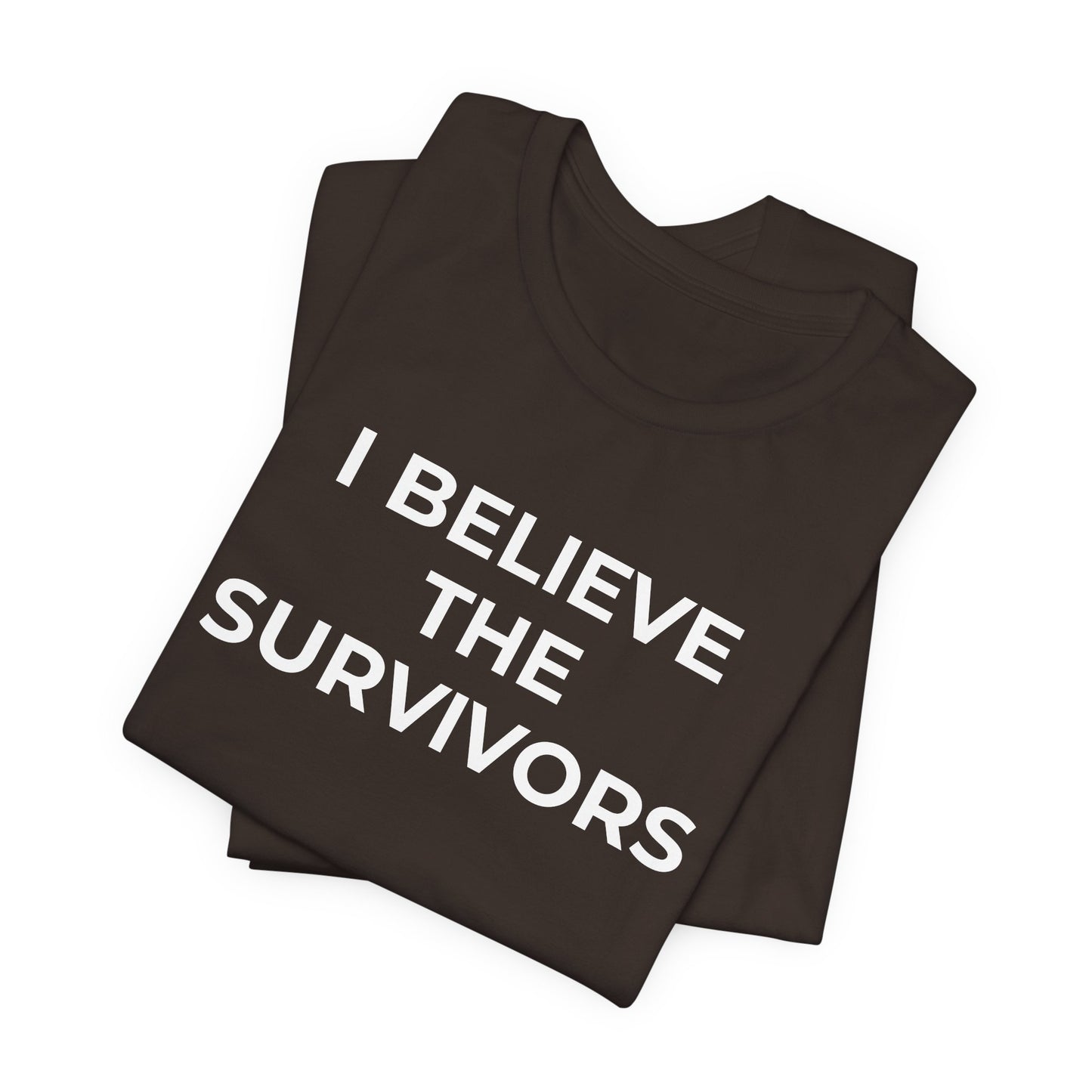 Domestic Violence T-Shirt - I Believe the Survivors - Wear What You Stand For Products