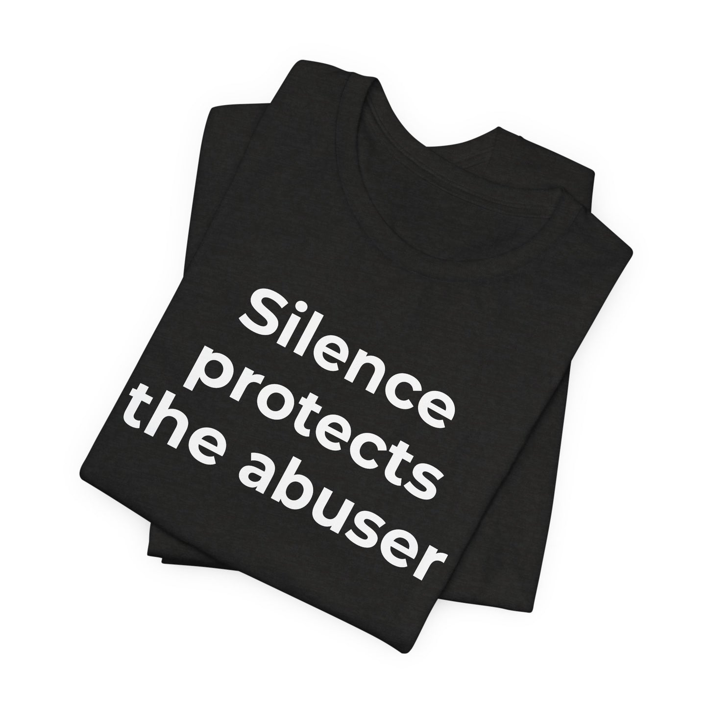 Domestic Violence Awareness T-Shirt - Silence Protects the Abuser - Wear What You Stand For Products