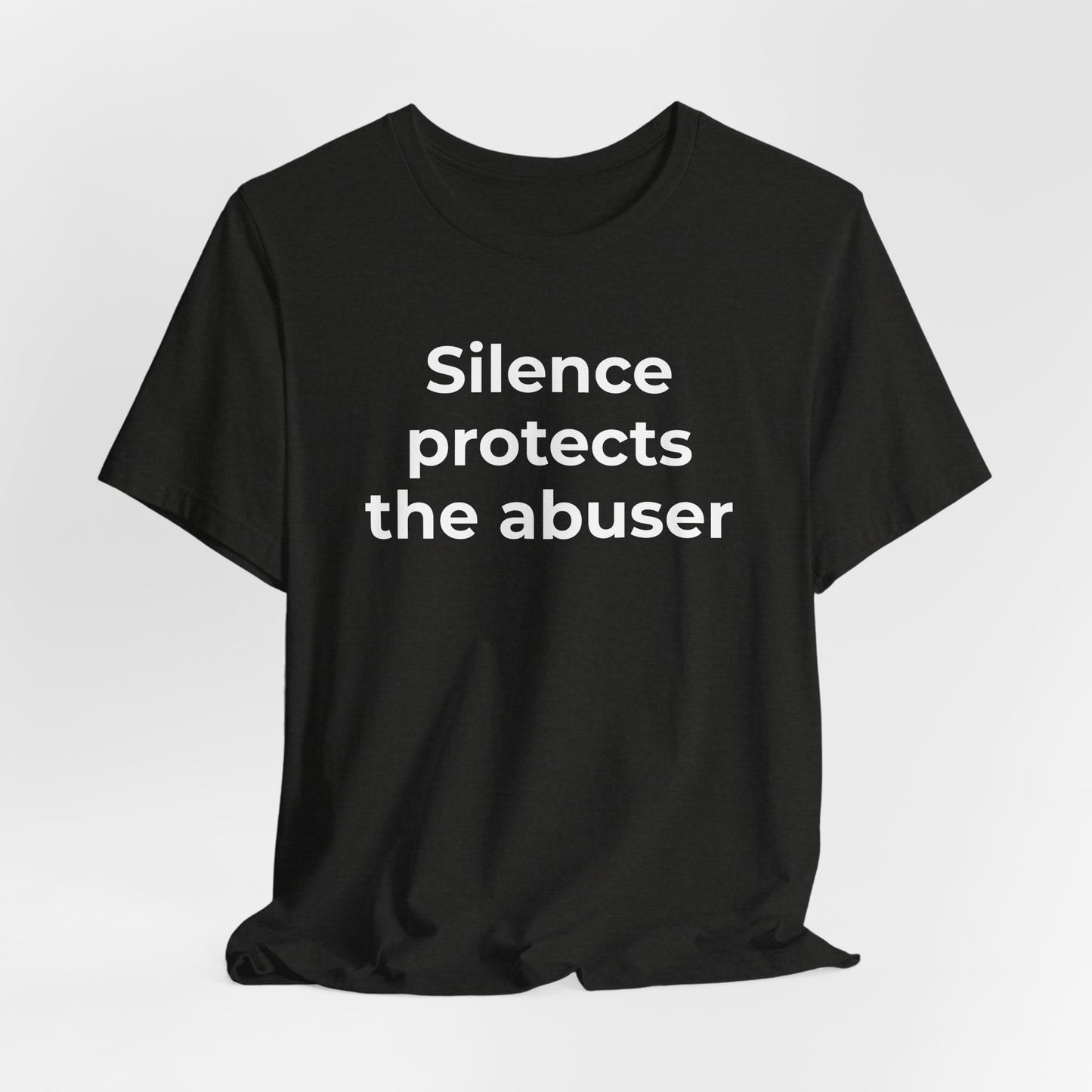 Domestic Violence Awareness T-Shirt - Silence Protects the Abuser - Wear What You Stand For Products