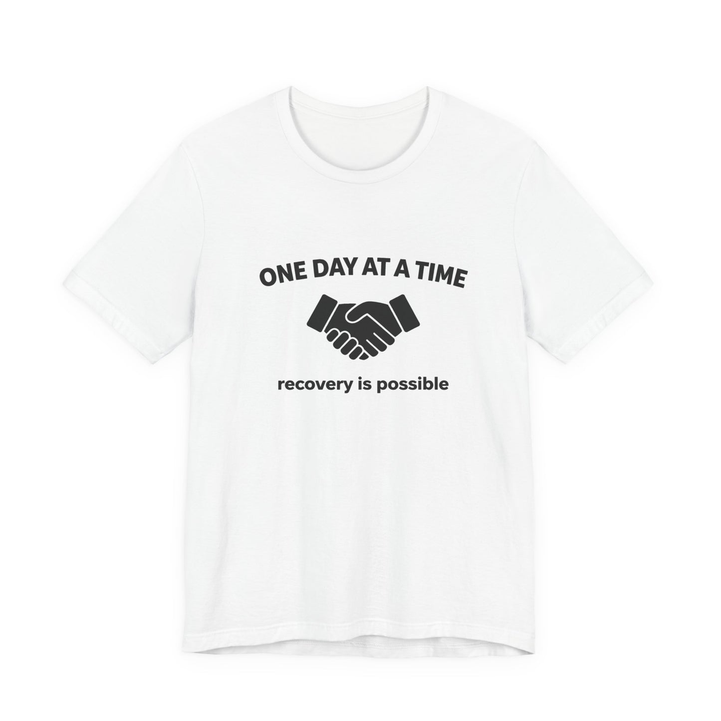 Addiction T-Shirt - One Day at a Time with Diagram - Wear What You Stand For Products
